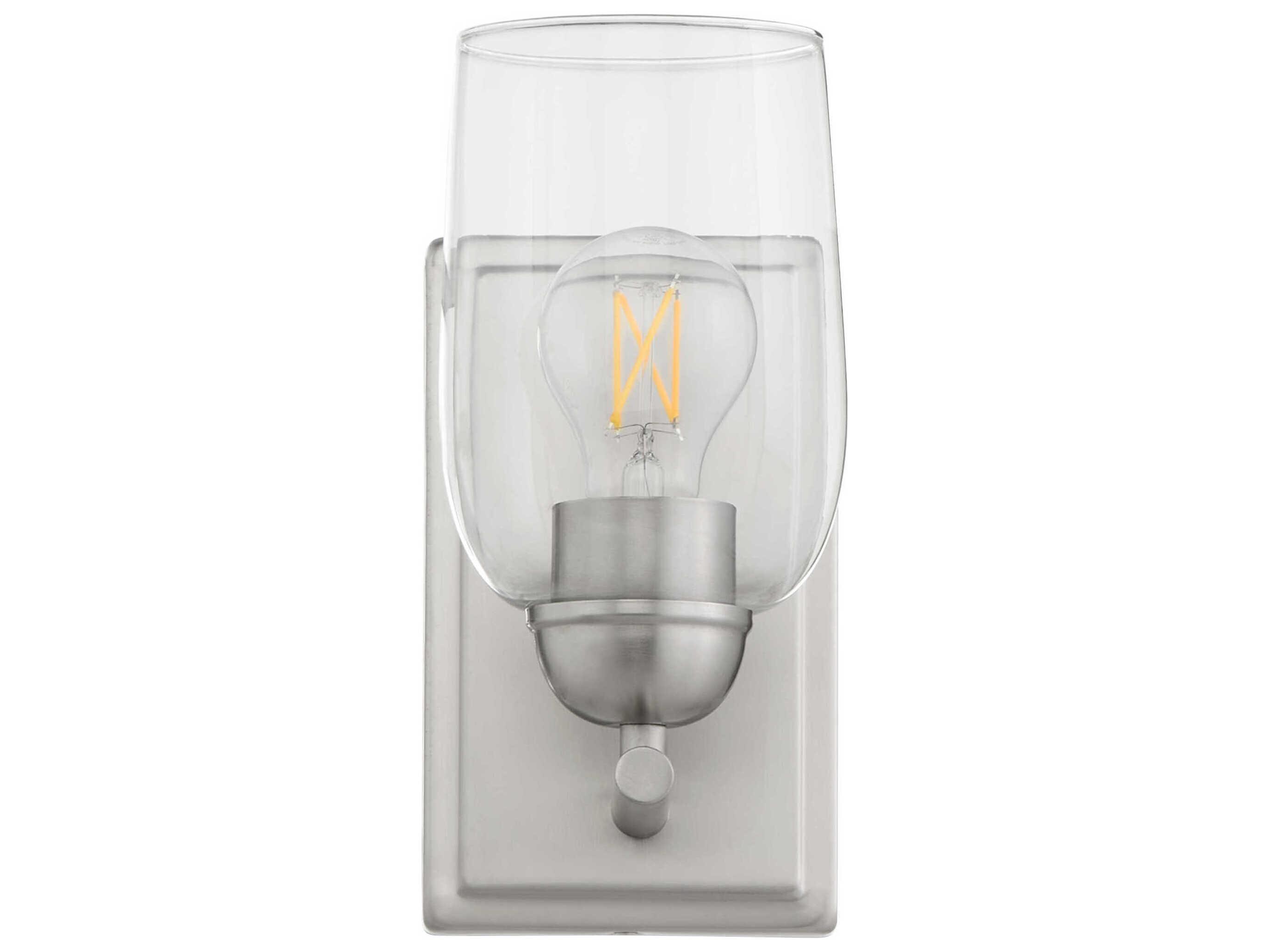 Quorum Wallinger 1-Light Satin Nickel Wall Sconce