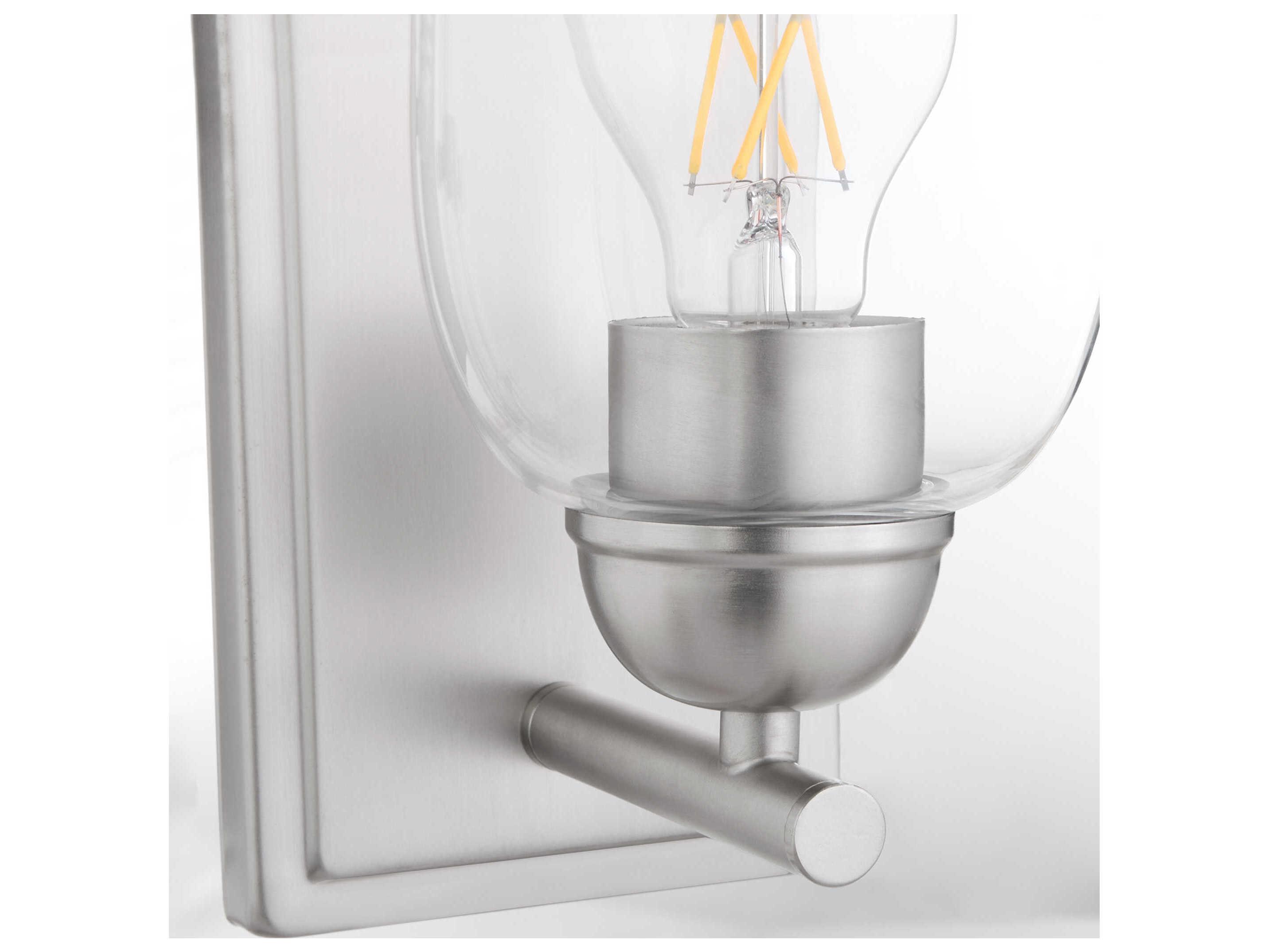Quorum Wallinger 1-Light Satin Nickel Wall Sconce