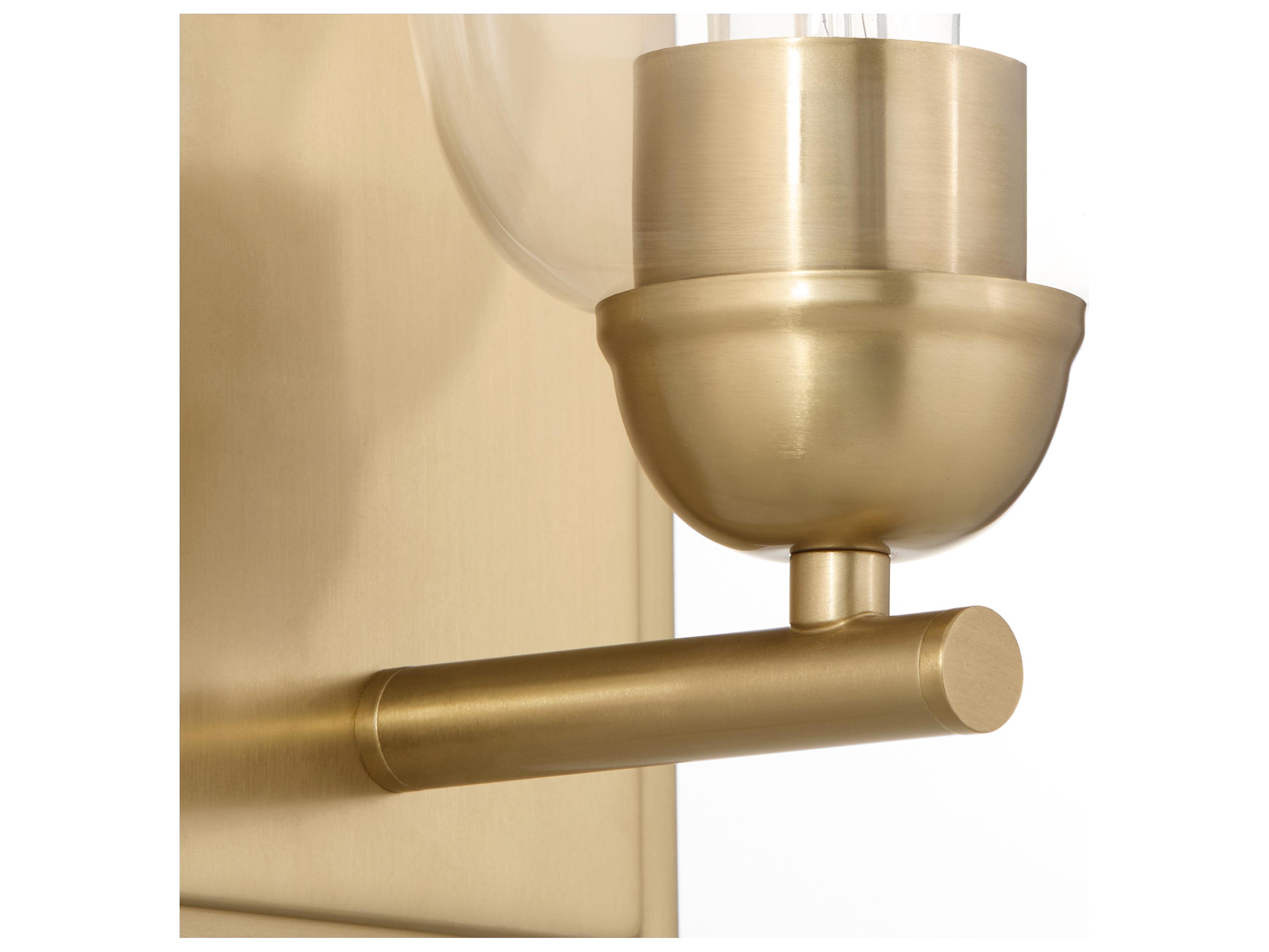 Quorum Wallinger 1-Light Aged Brass Wall Sconce