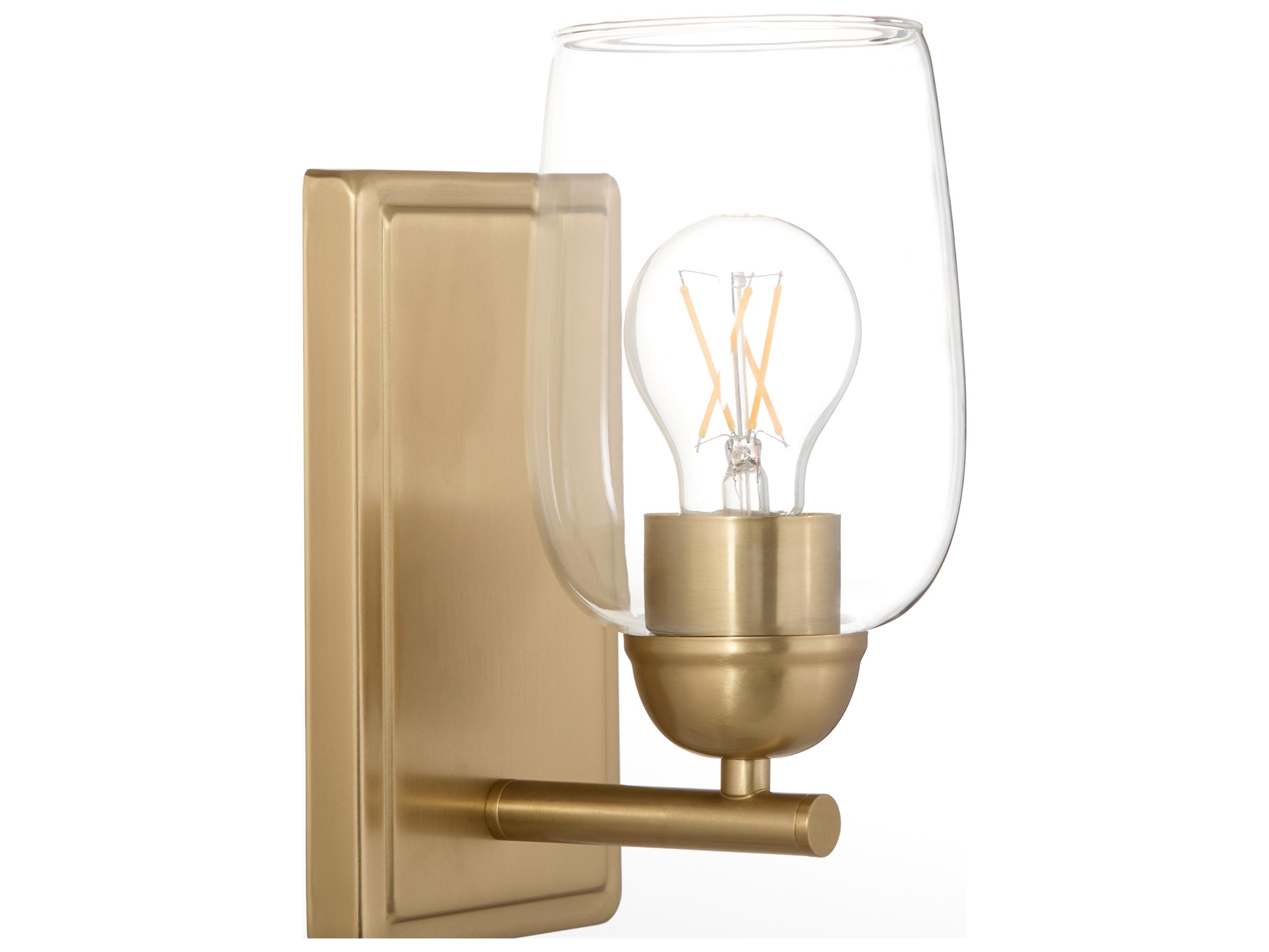 Quorum Wallinger 1-Light Aged Brass Wall Sconce