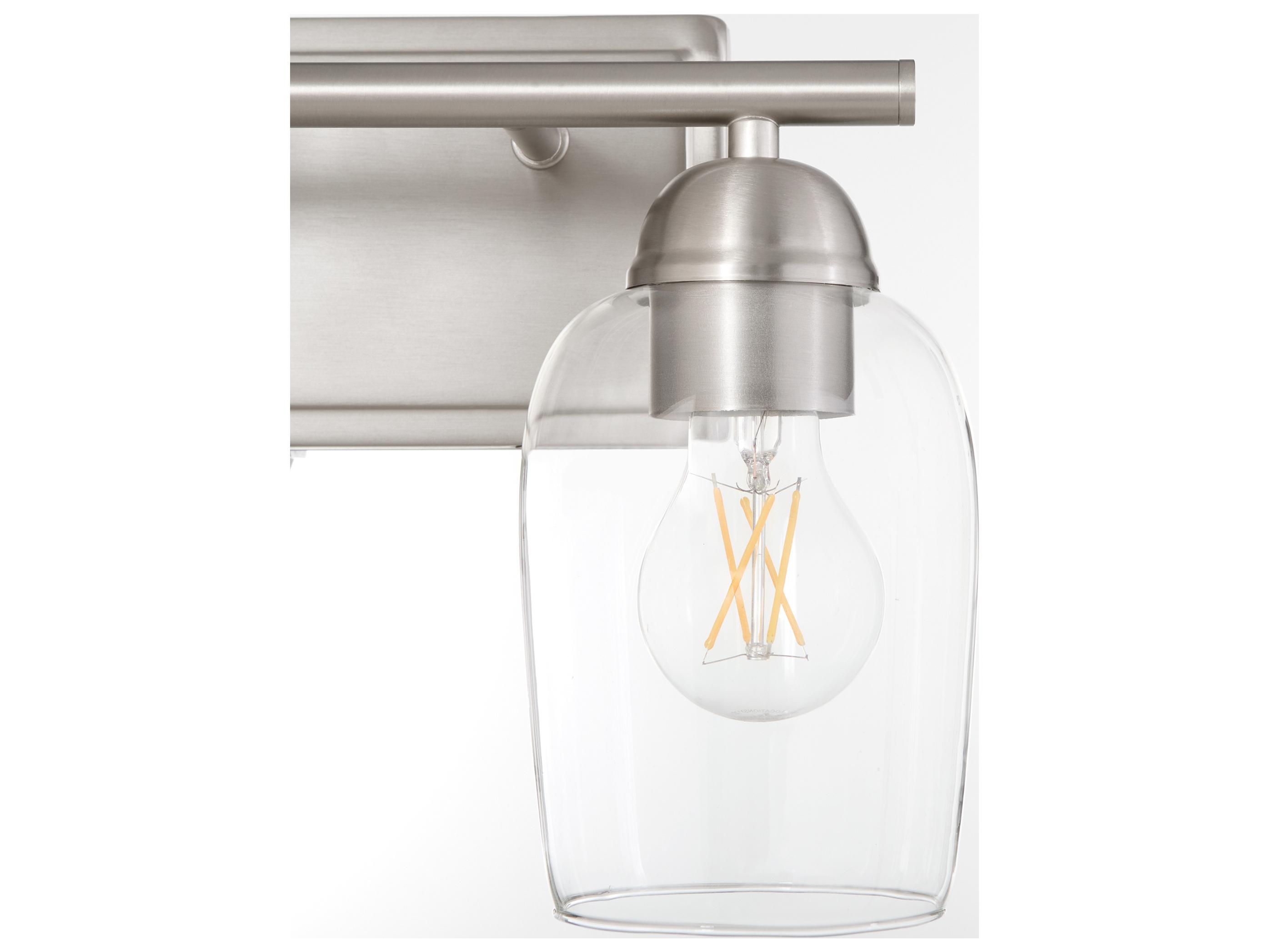 Quorum Wallinger 2-Light Satin Nickel Vanity Light