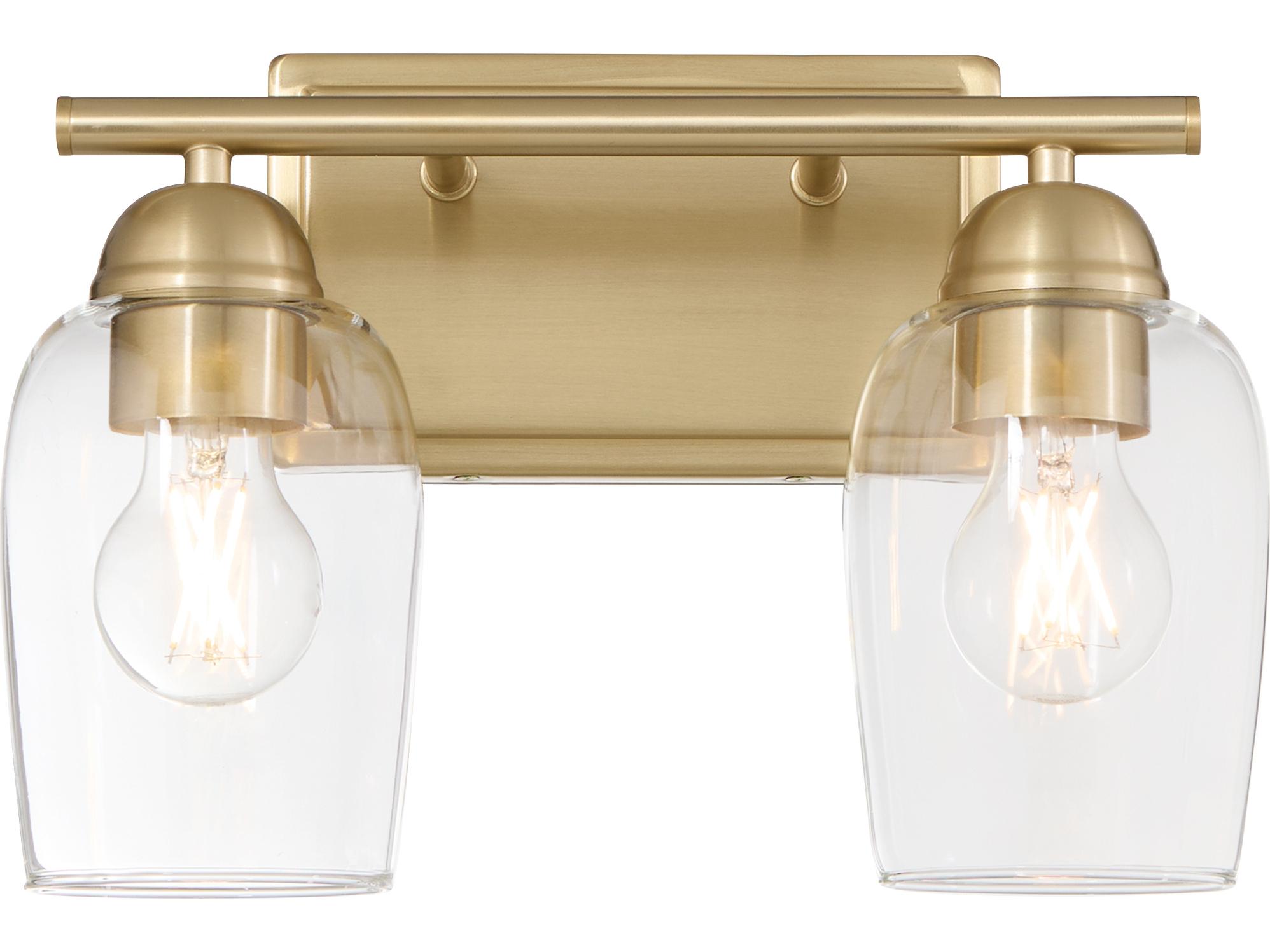 Quorum Wallinger 2-Light Aged Brass Vanity Light