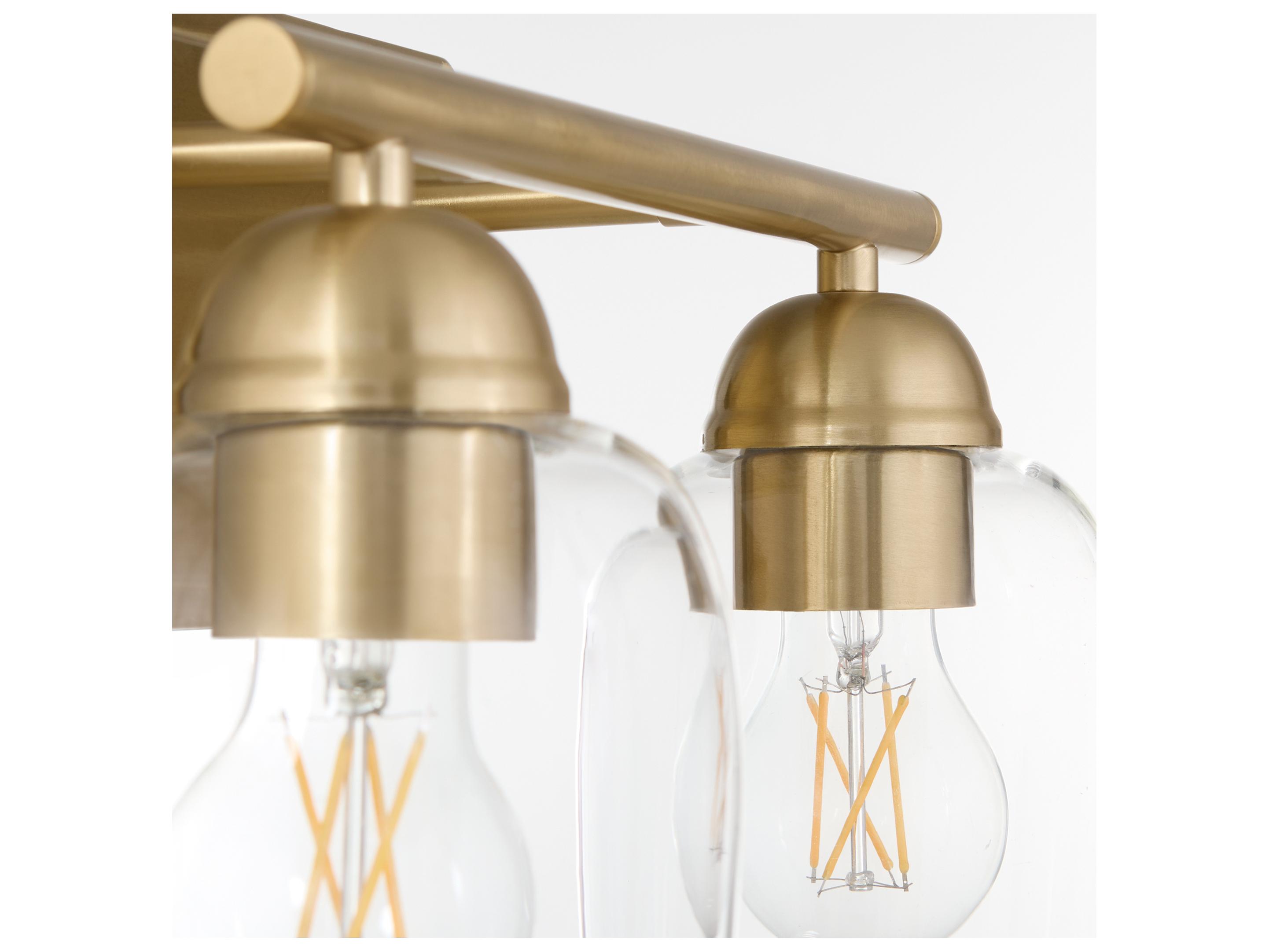 Quorum Wallinger 2-Light Aged Brass Vanity Light