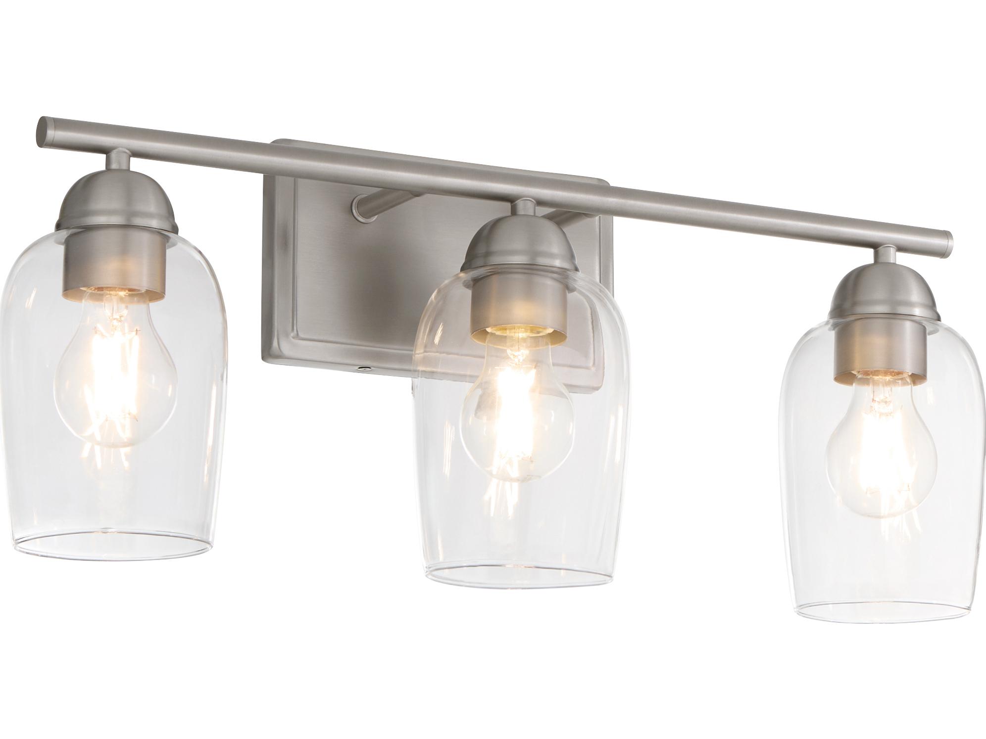 Quorum Wallinger 3-Light Satin Nickel Vanity Light