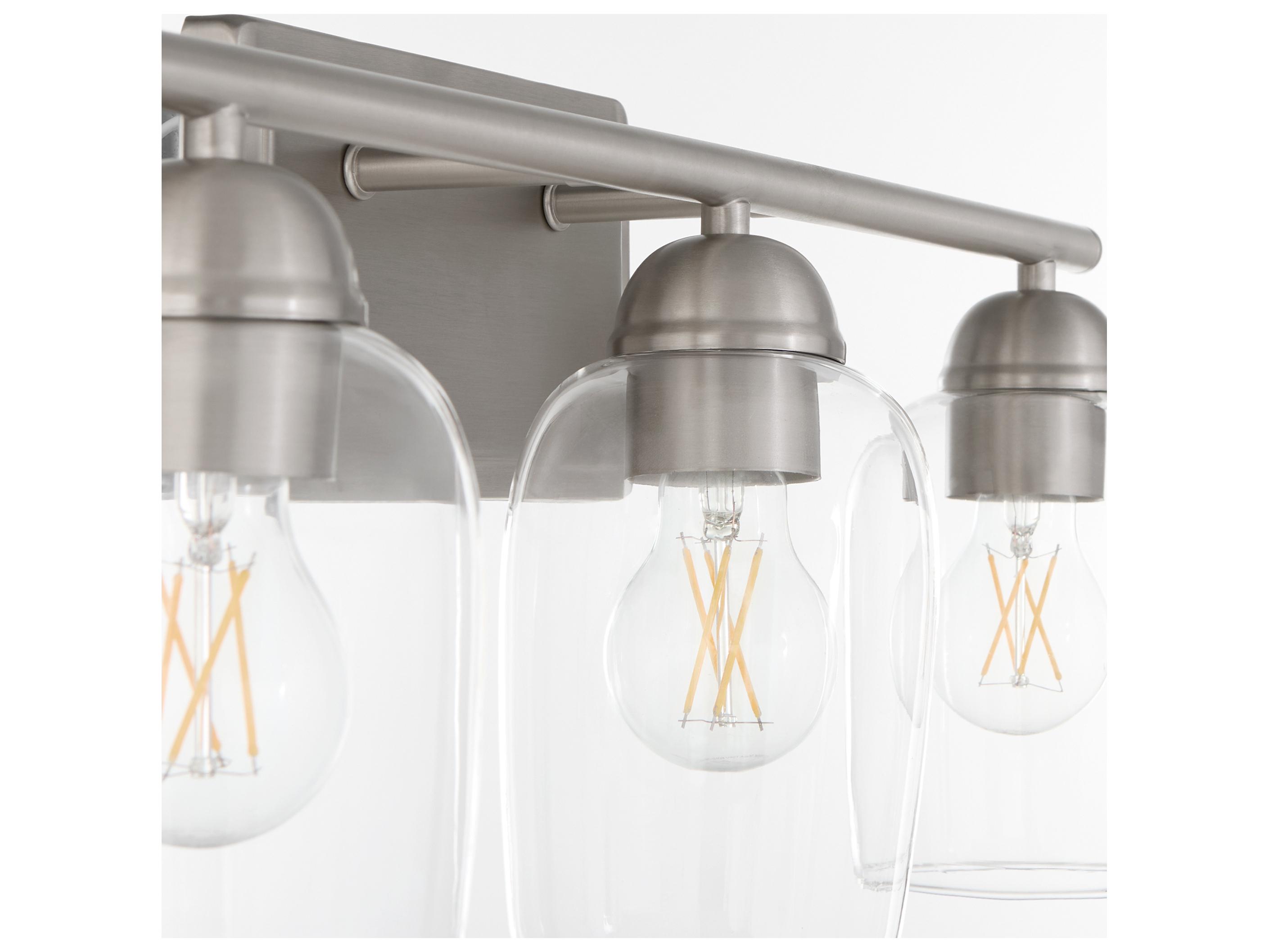 Quorum Wallinger 3-Light Satin Nickel Vanity Light
