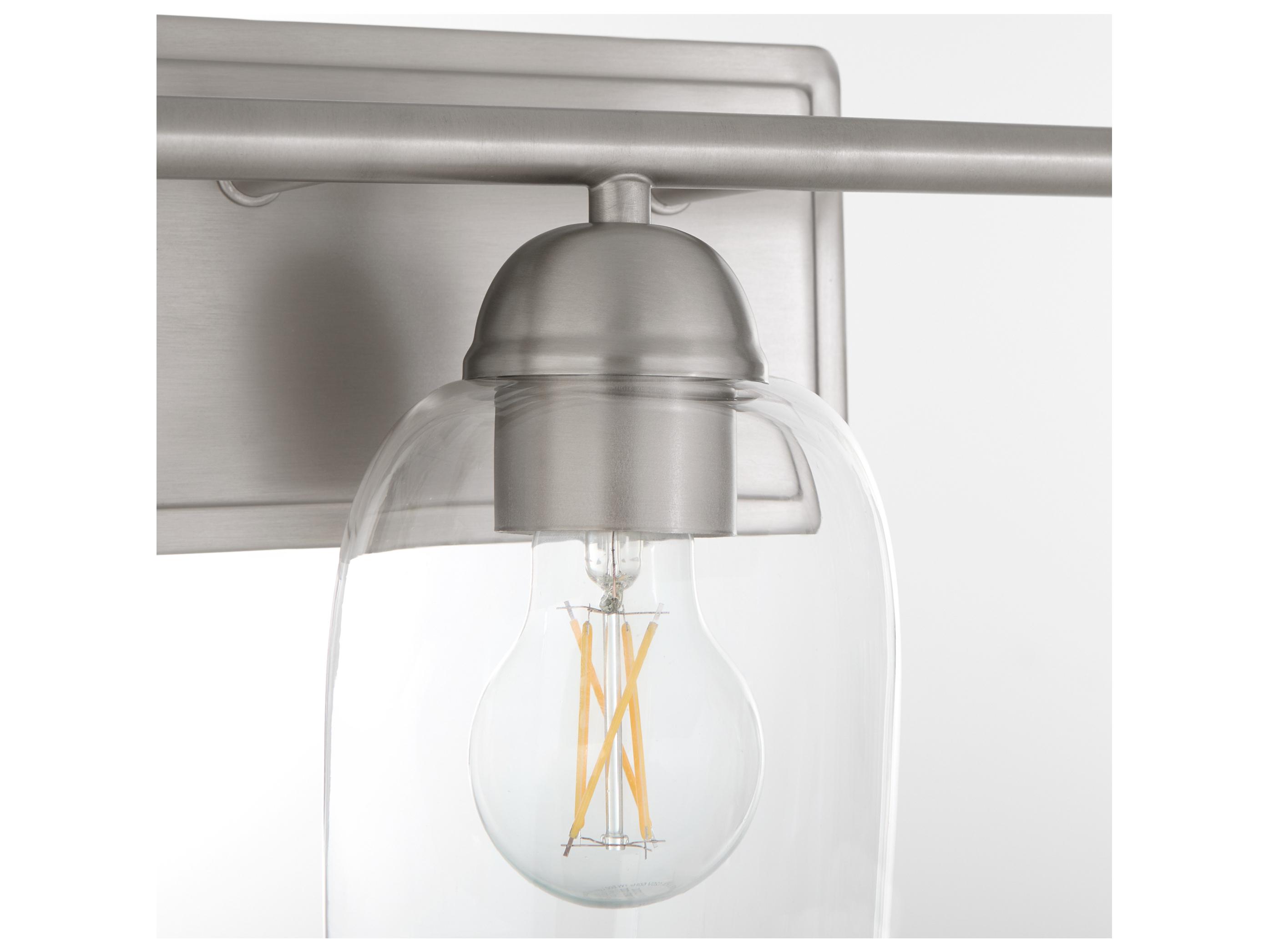 Quorum Wallinger 3-Light Satin Nickel Vanity Light