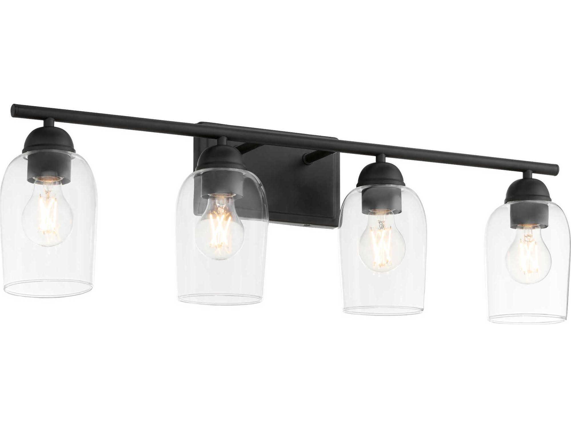 Quorum Wallinger 4-Light Matte Black Vanity Light