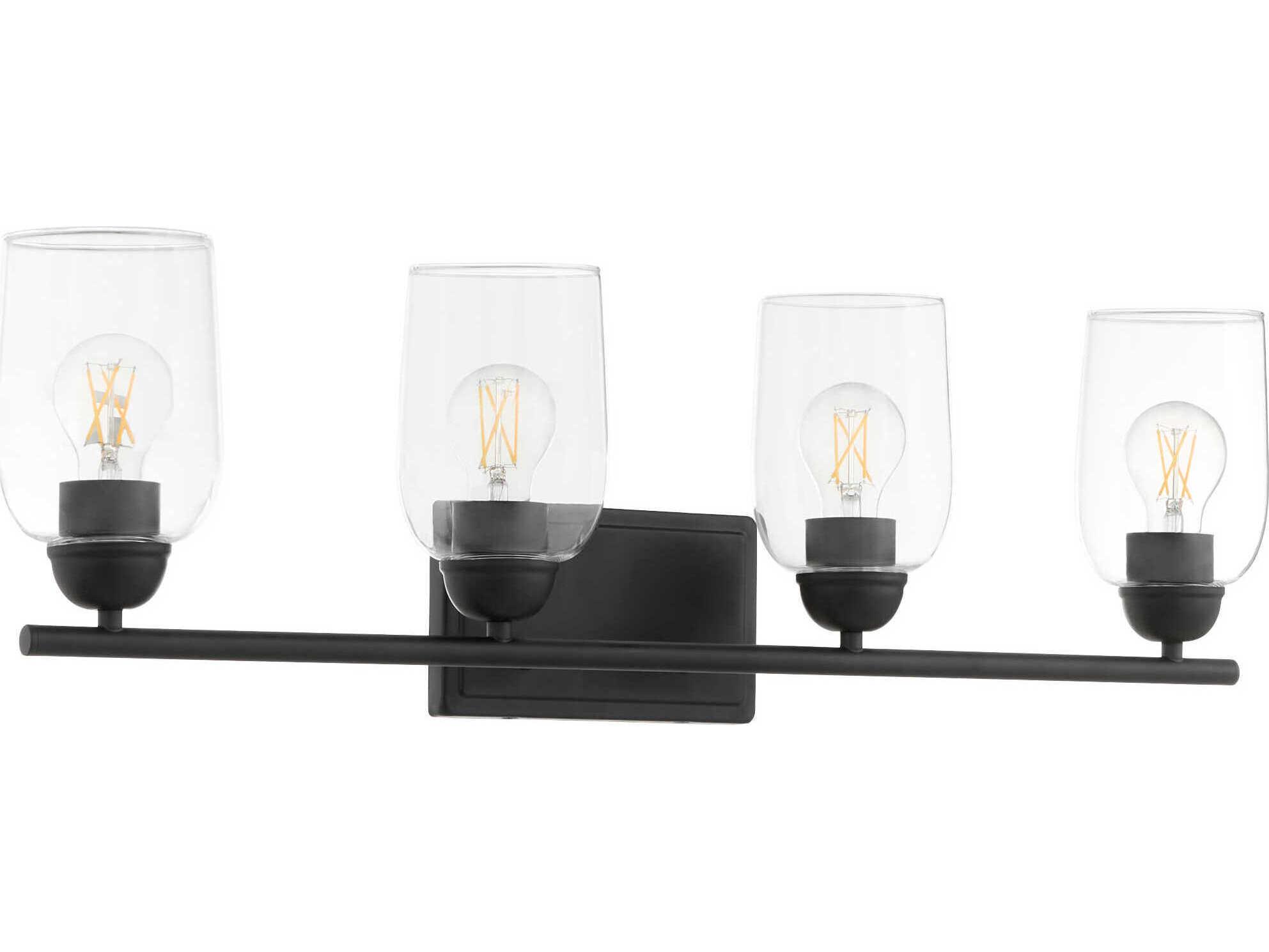Quorum Wallinger 4-Light Matte Black Vanity Light