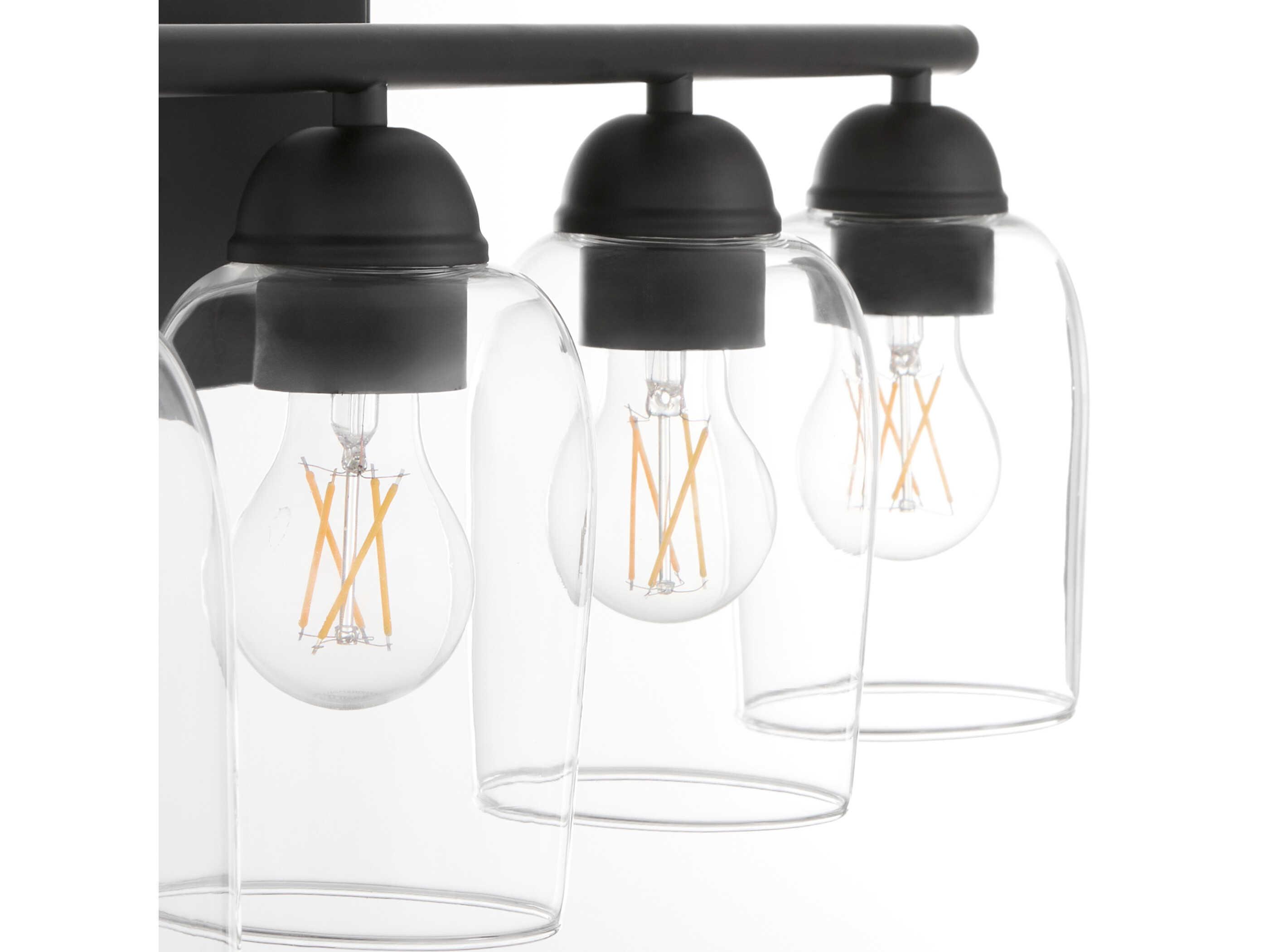 Quorum Wallinger 4-Light Matte Black Vanity Light