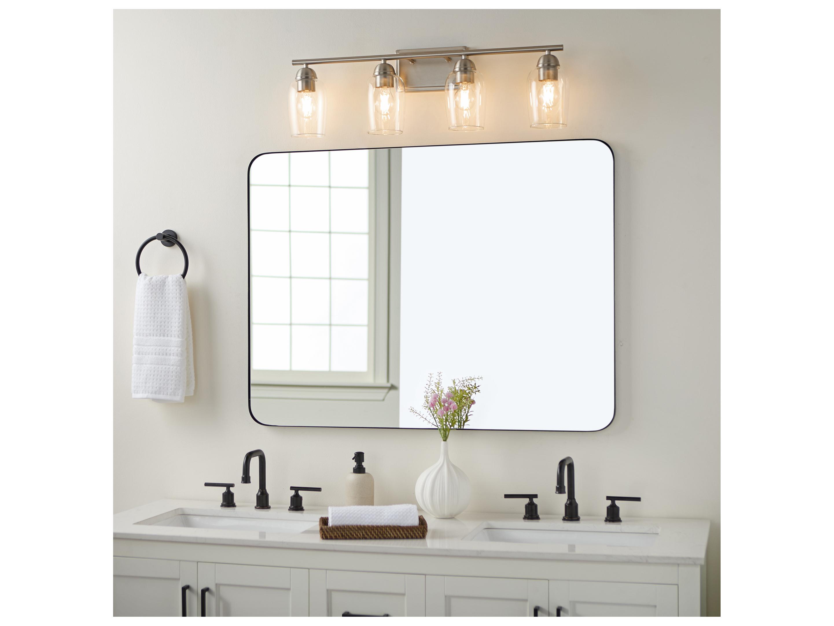 Quorum Wallinger 4-Light Satin Nickel Vanity Light