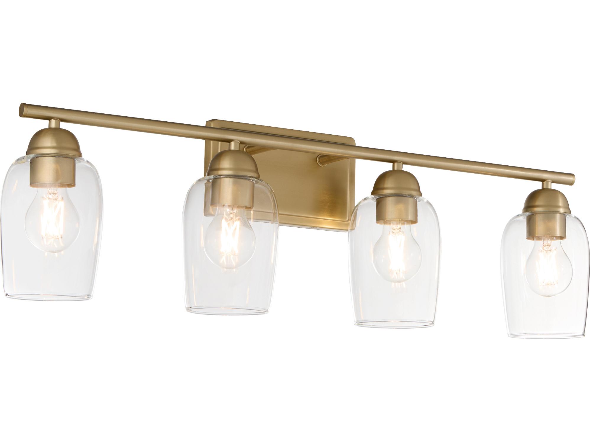 Quorum Wallinger 4-Light Aged Brass Vanity Light