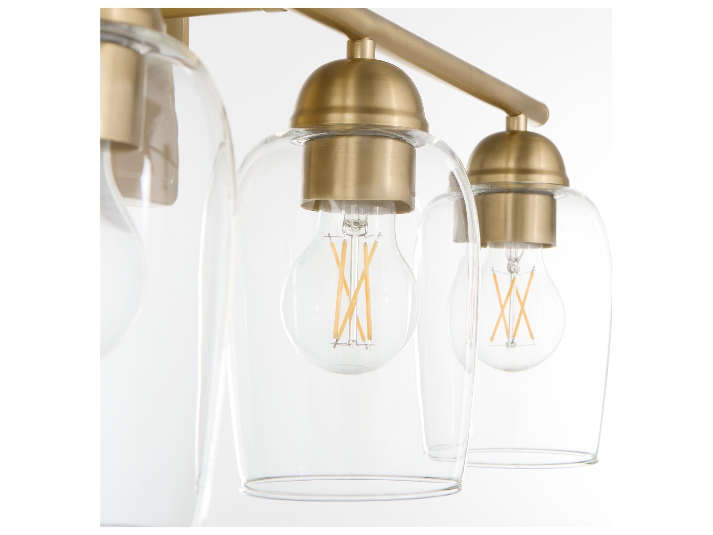 Quorum Wallinger 4-Light Aged Brass Vanity Light