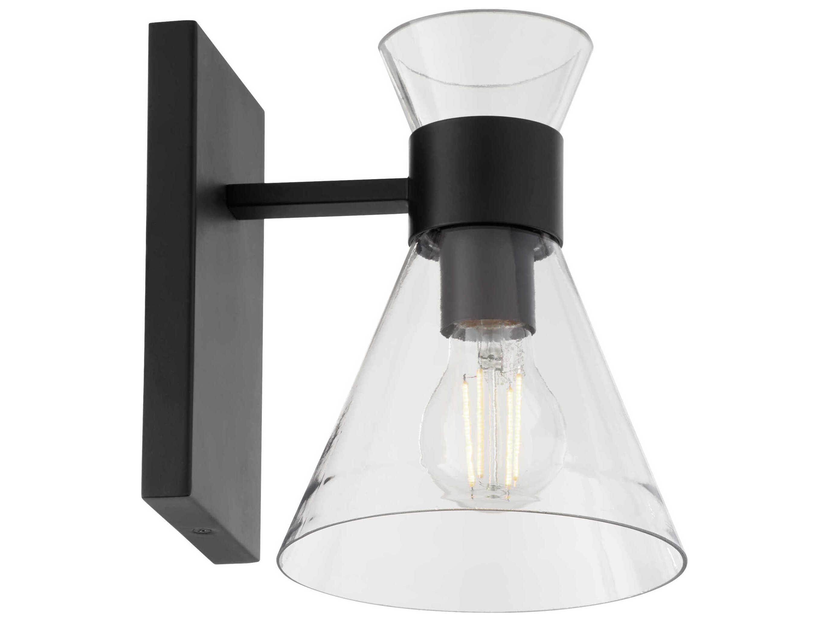 Quorum Beldar 1-Light Matte Black Wall Sconce
