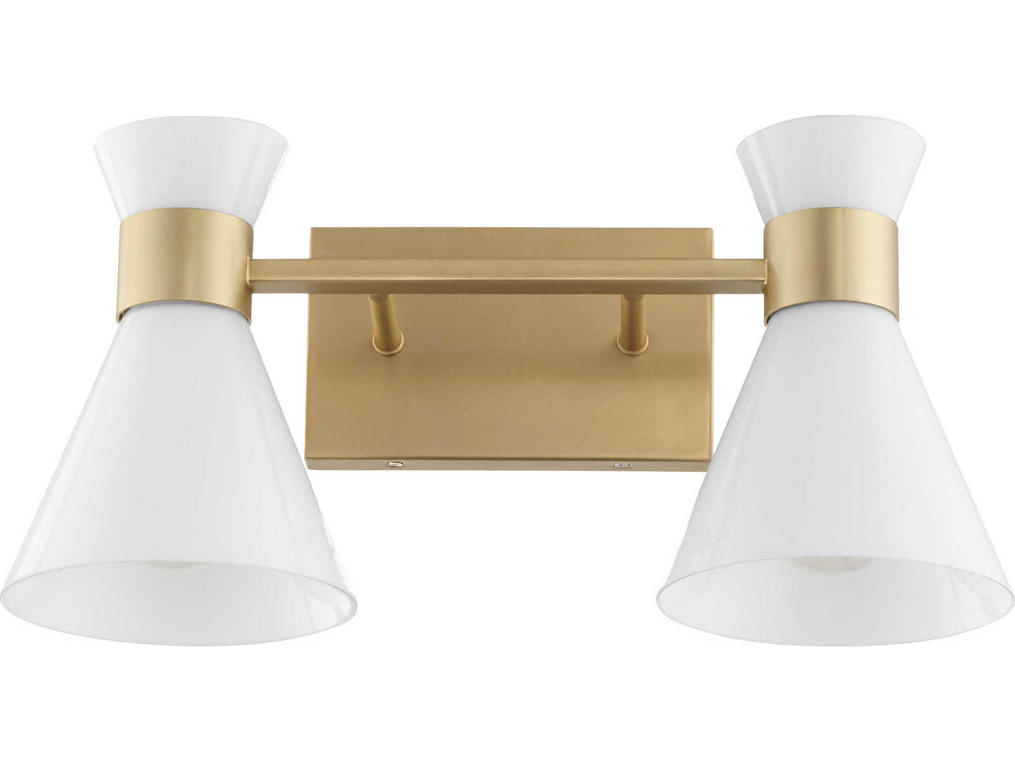 Quorum Beldar 2-Light Aged Brass Vanity Light