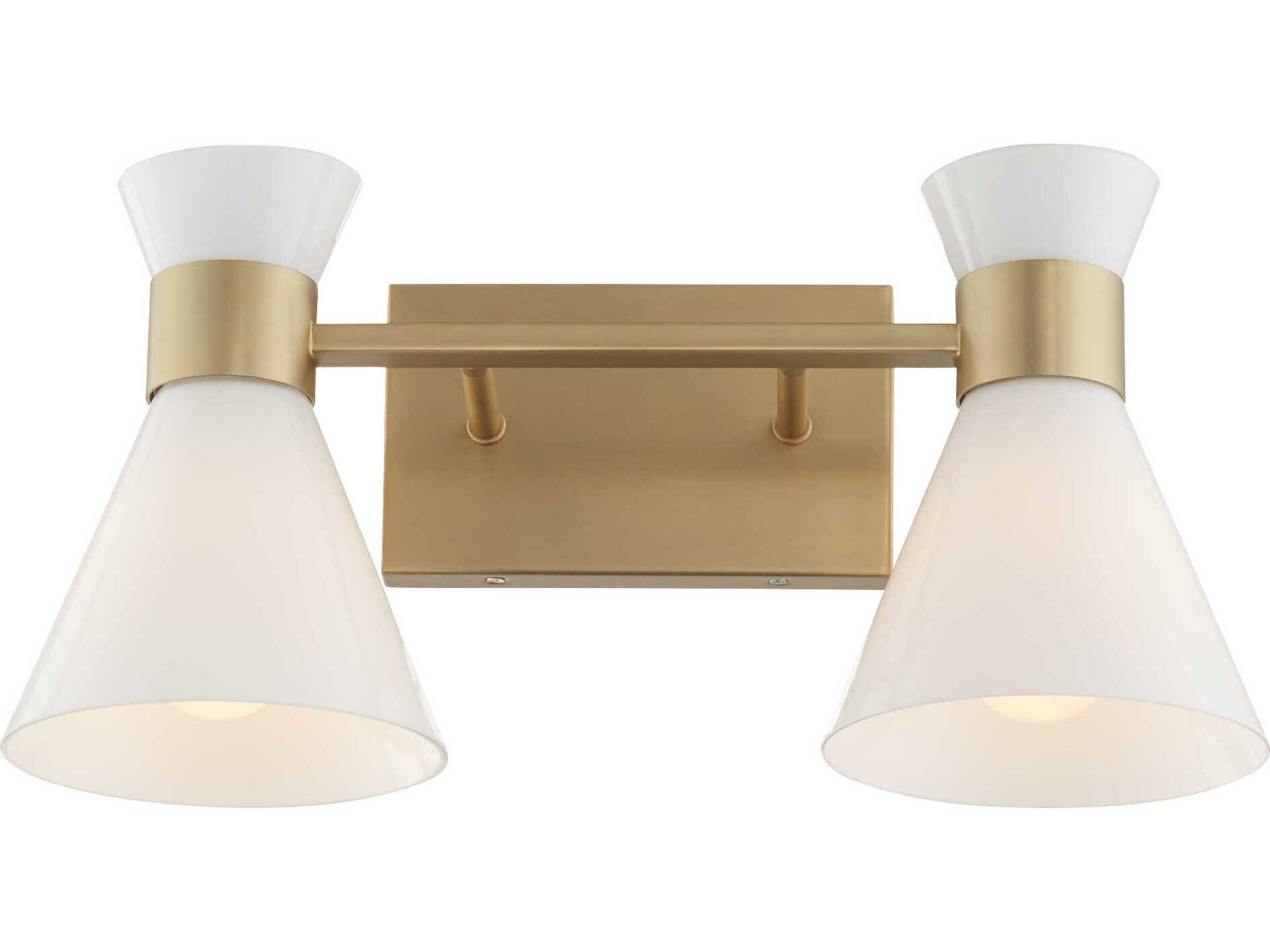 Quorum Beldar 2-Light Aged Brass Vanity Light