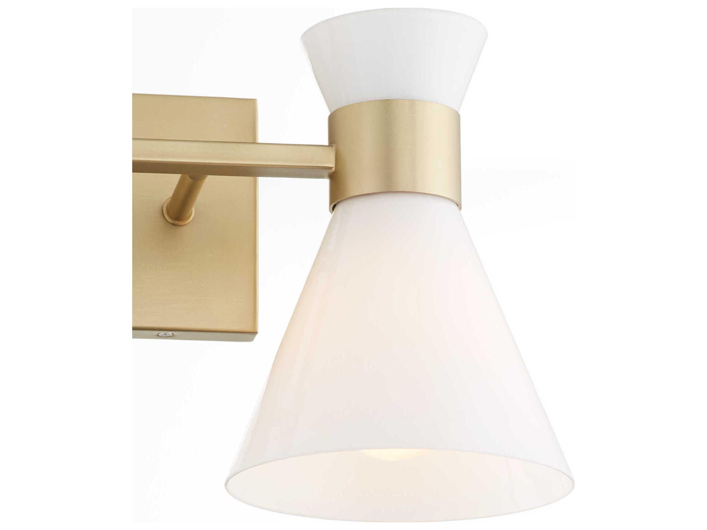 Quorum Beldar 2-Light Aged Brass Vanity Light