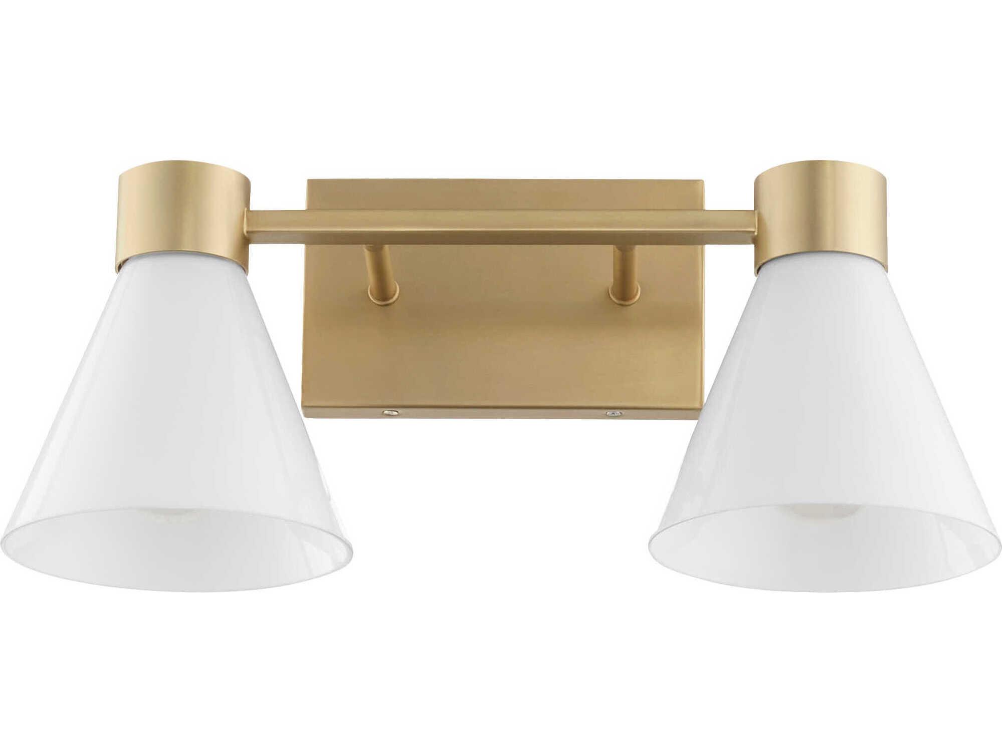 Quorum Beldar 2-Light Aged Brass Vanity Light