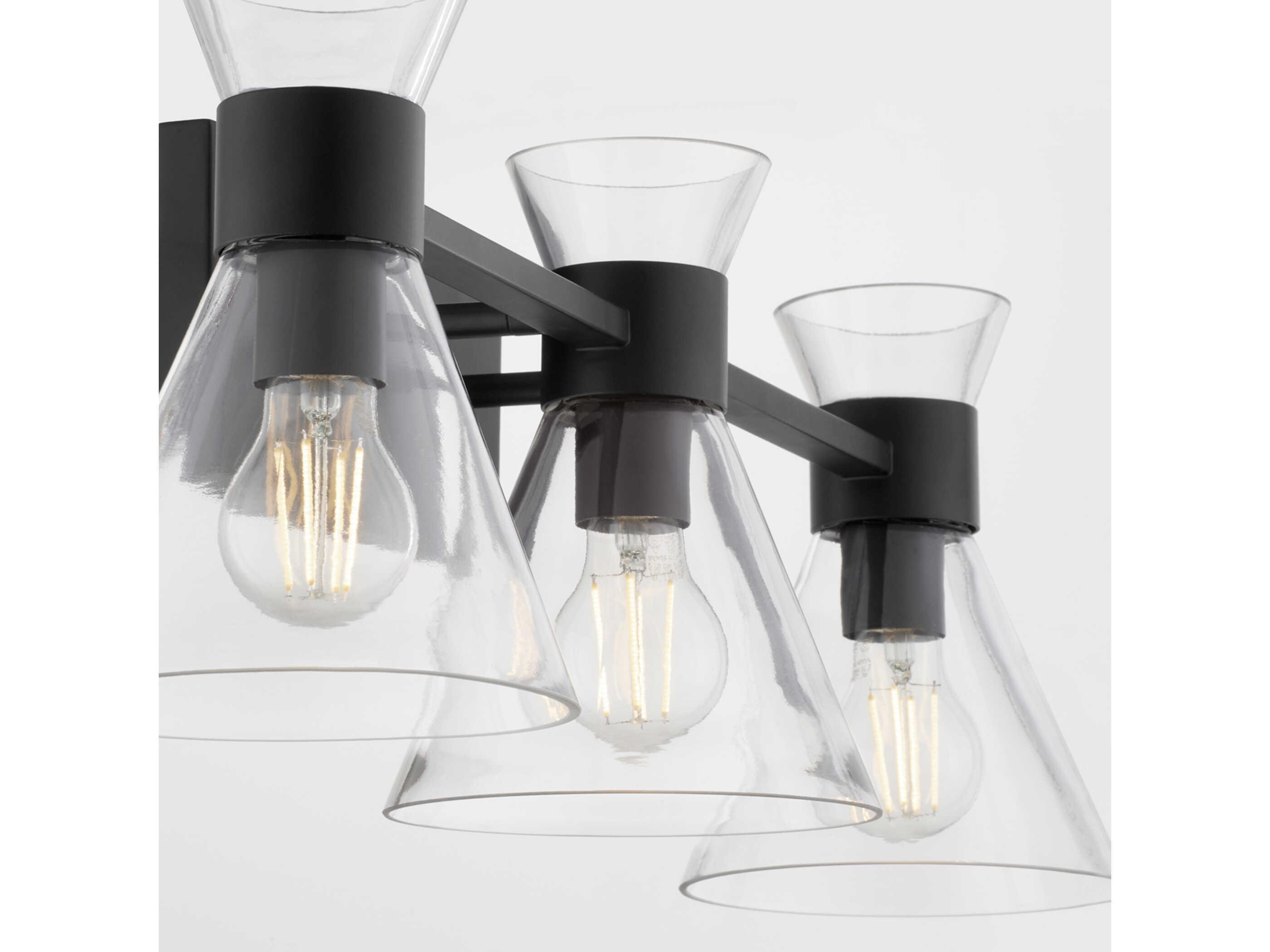 Quorum Beldar 3-Light Matte Black Vanity Light