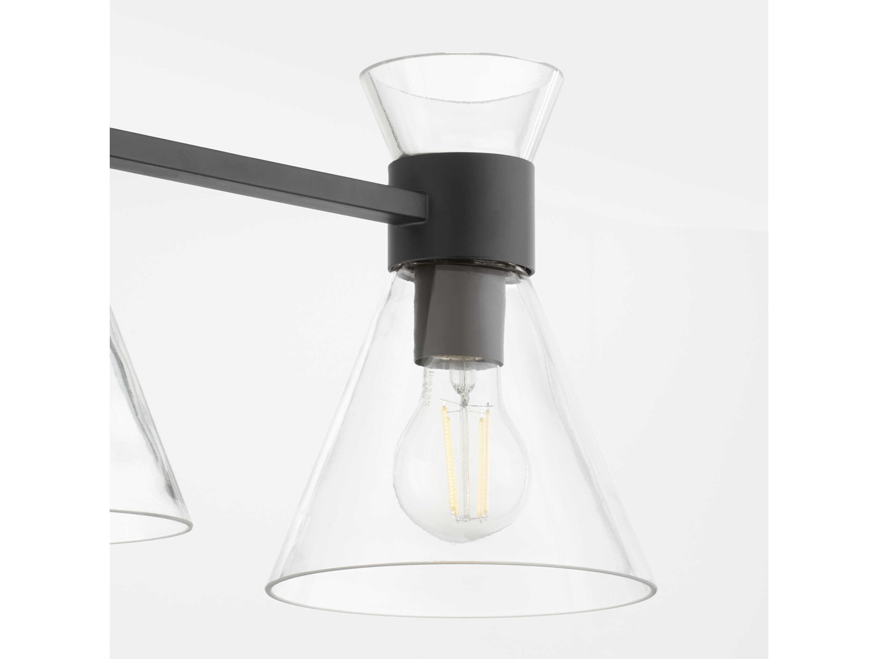 Quorum Beldar 3-Light Matte Black Vanity Light