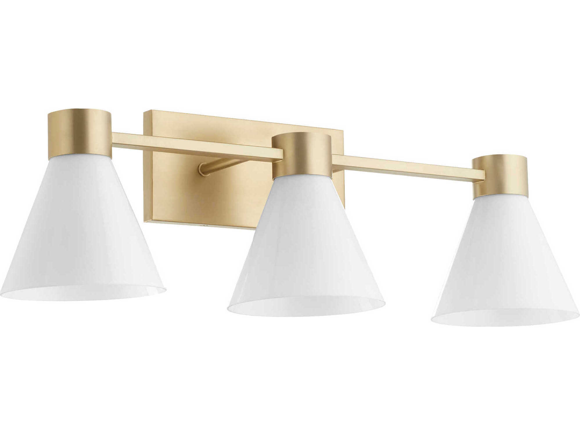 Quorum Beldar 3-Light Aged Brass Vanity Light