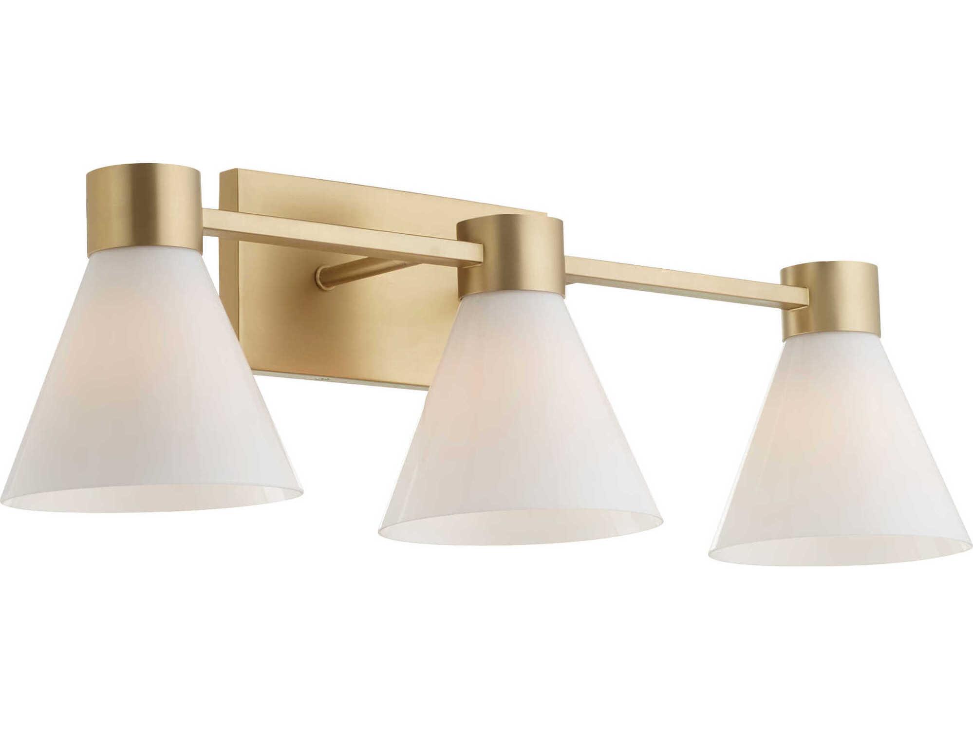 Quorum Beldar 3-Light Aged Brass Vanity Light