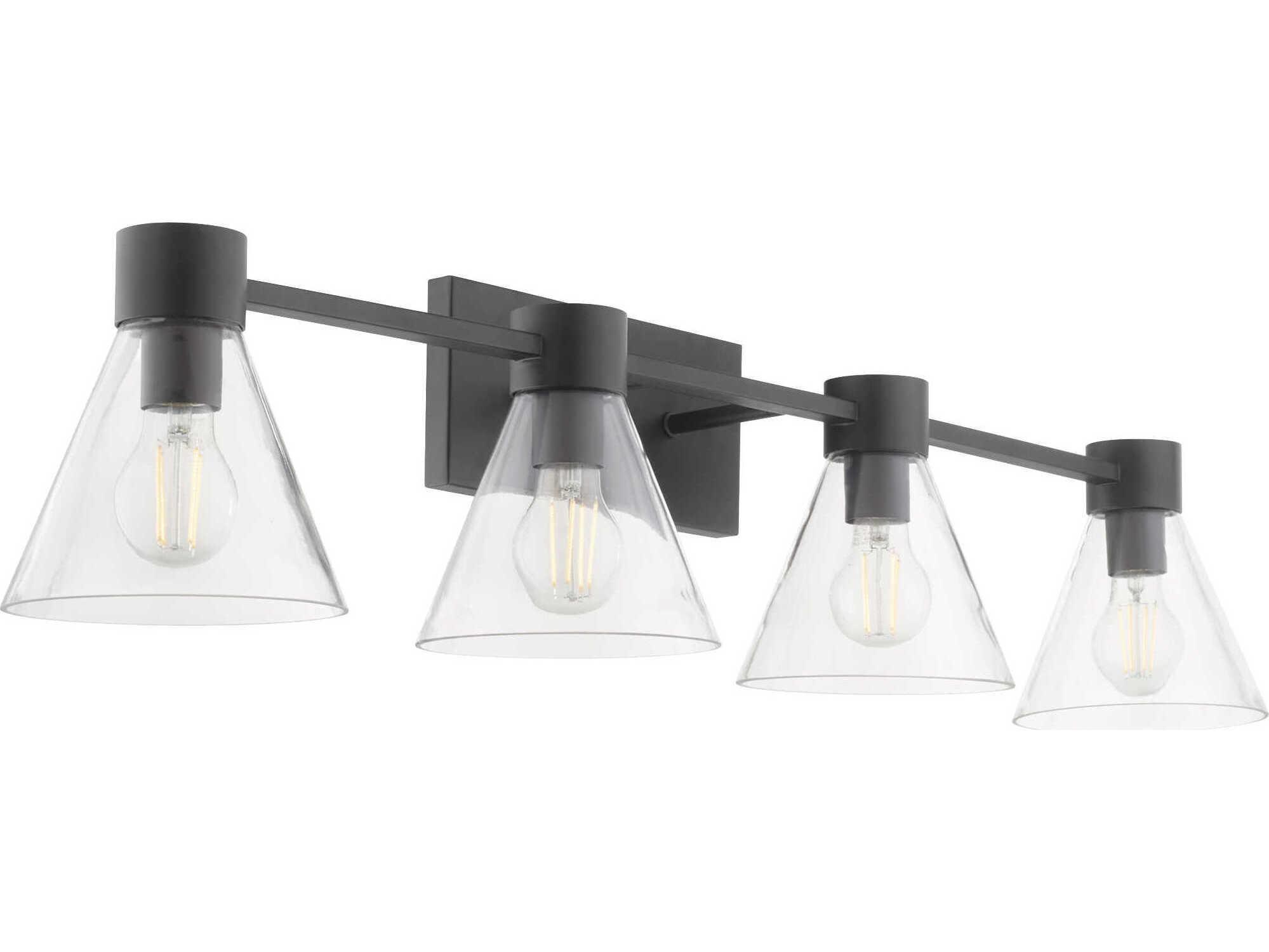 Quorum Beldar 4-Light Matte Black Vanity Light