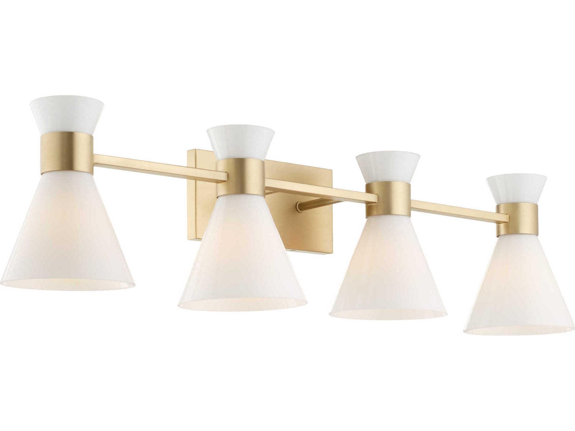 Quorum Beldar 4-Light Aged Brass Vanity Light