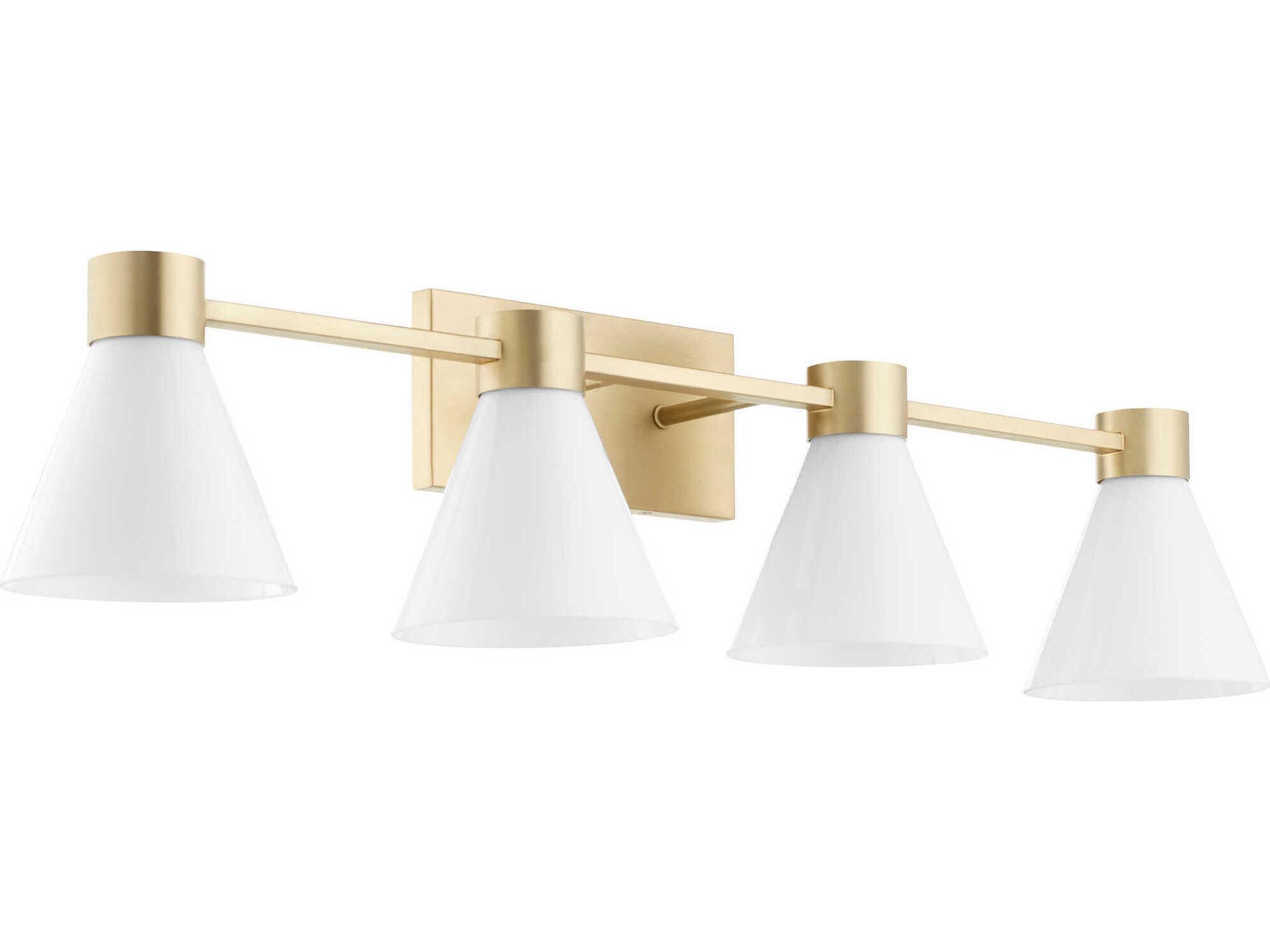 Quorum Beldar 4-Light Aged Brass Vanity Light