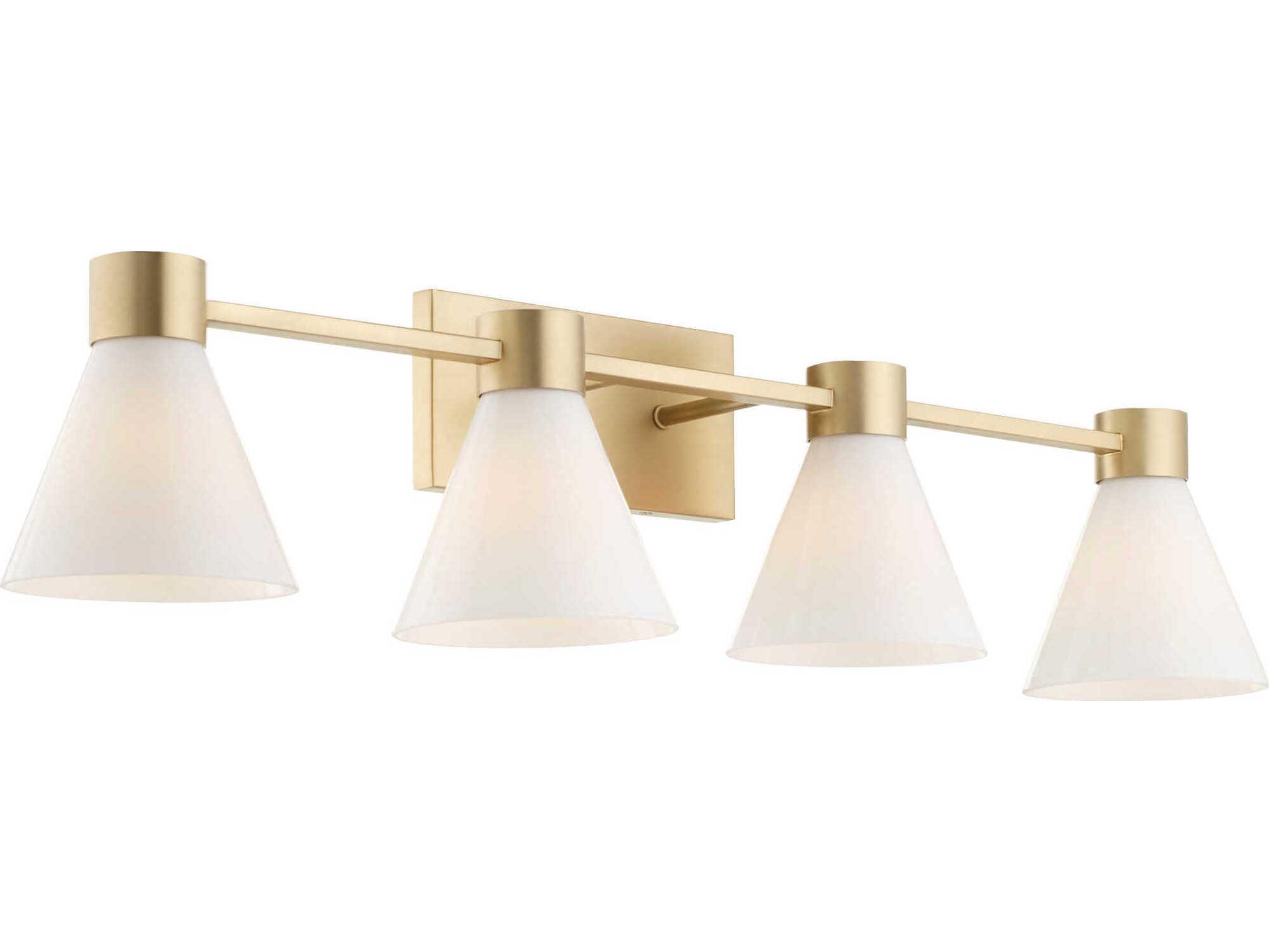 Quorum Beldar 4-Light Aged Brass Vanity Light