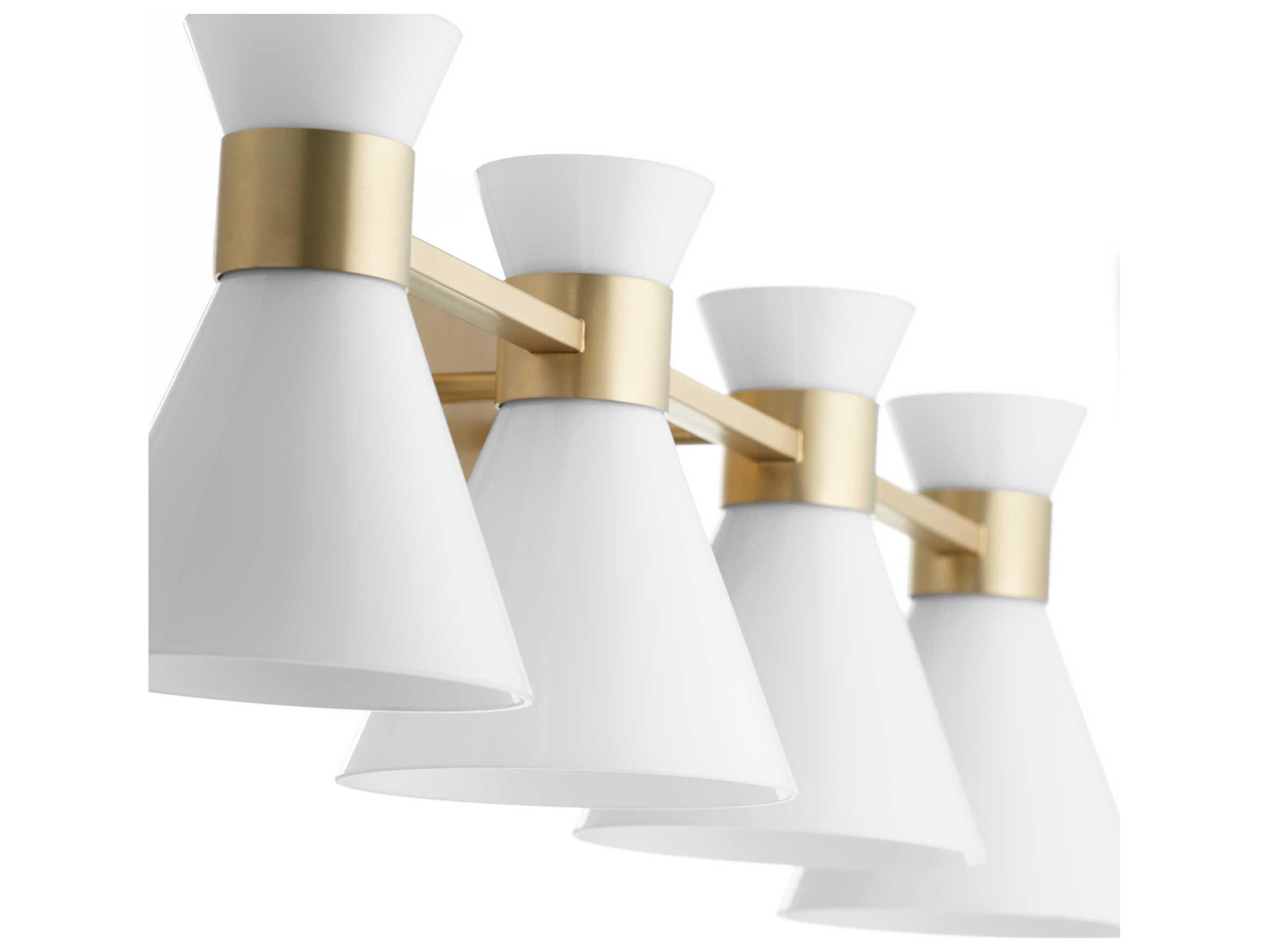 Quorum Beldar 4-Light Aged Brass Vanity Light