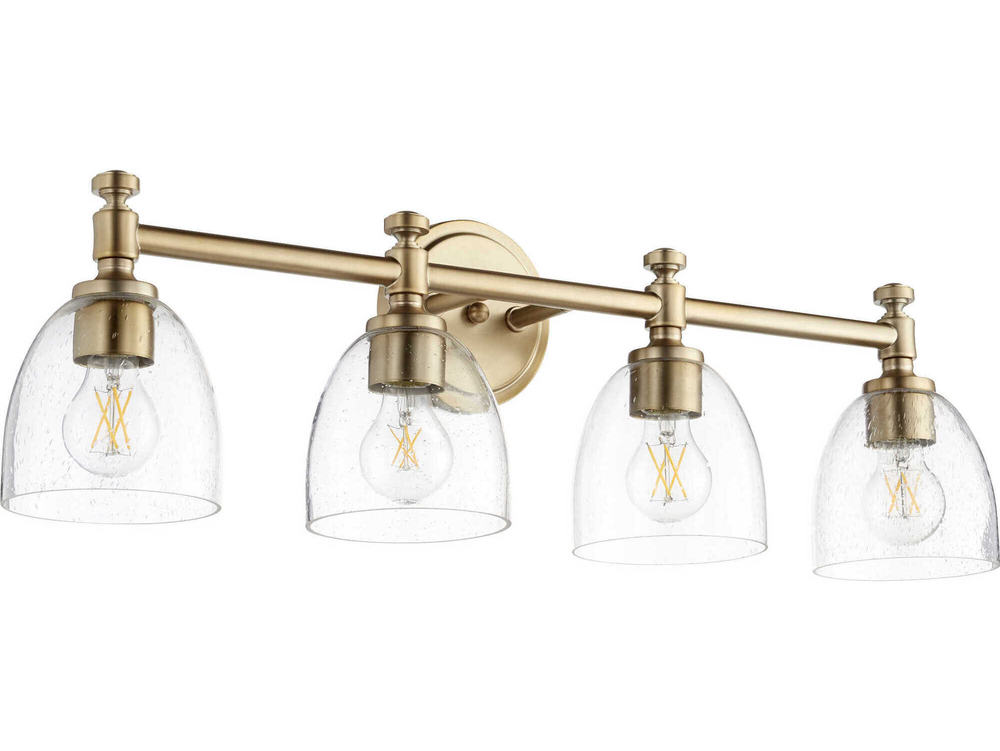 Quorum Rossington 4-Light Aged Brass Vanity Light