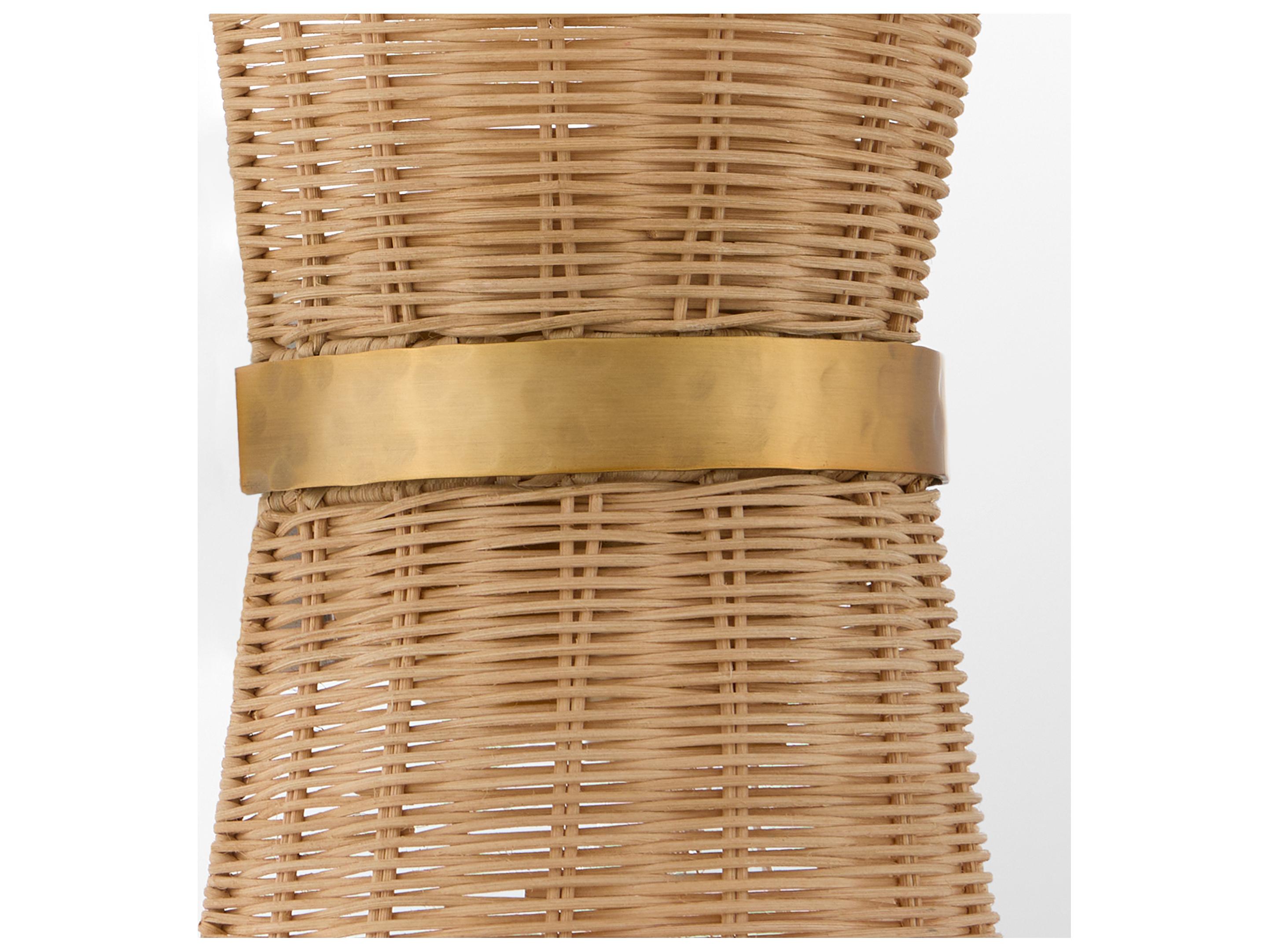 Quorum Fairview 2-Light Brushed Brass Wood Wall Sconce