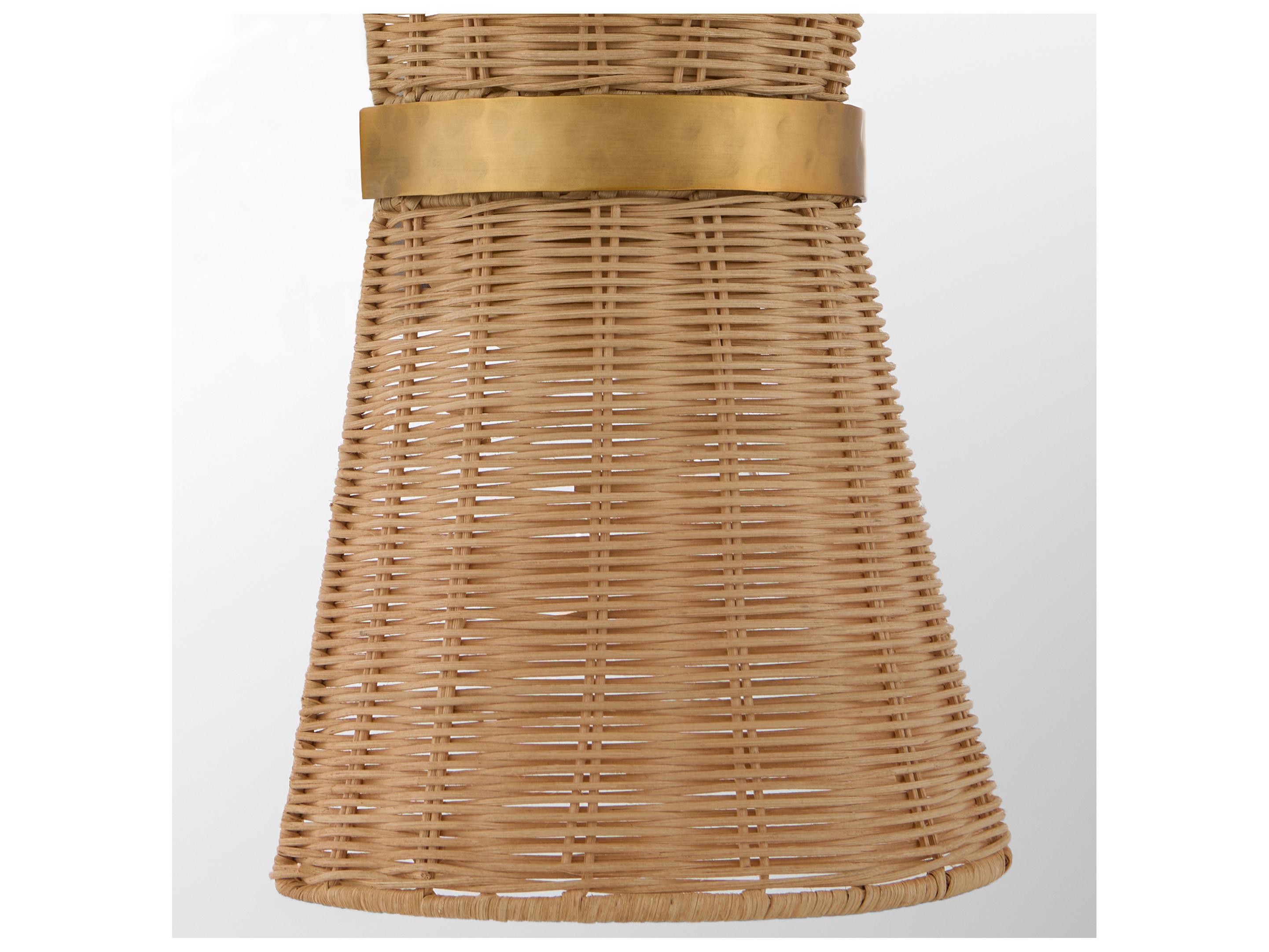 Quorum Fairview 2-Light Brushed Brass Wood Wall Sconce