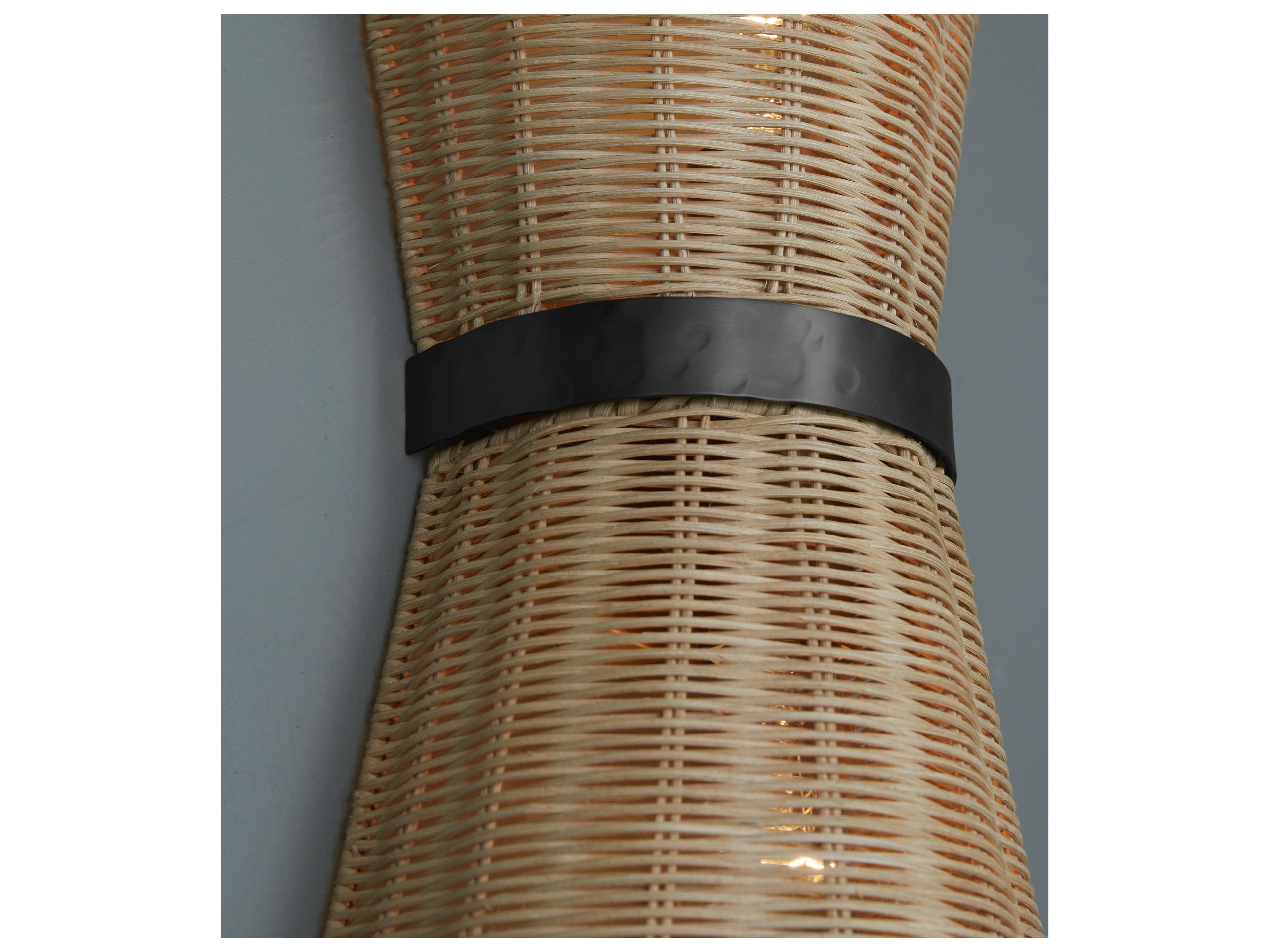 Quorum Fairview 2-Light Matte Black Wood Wall Sconce