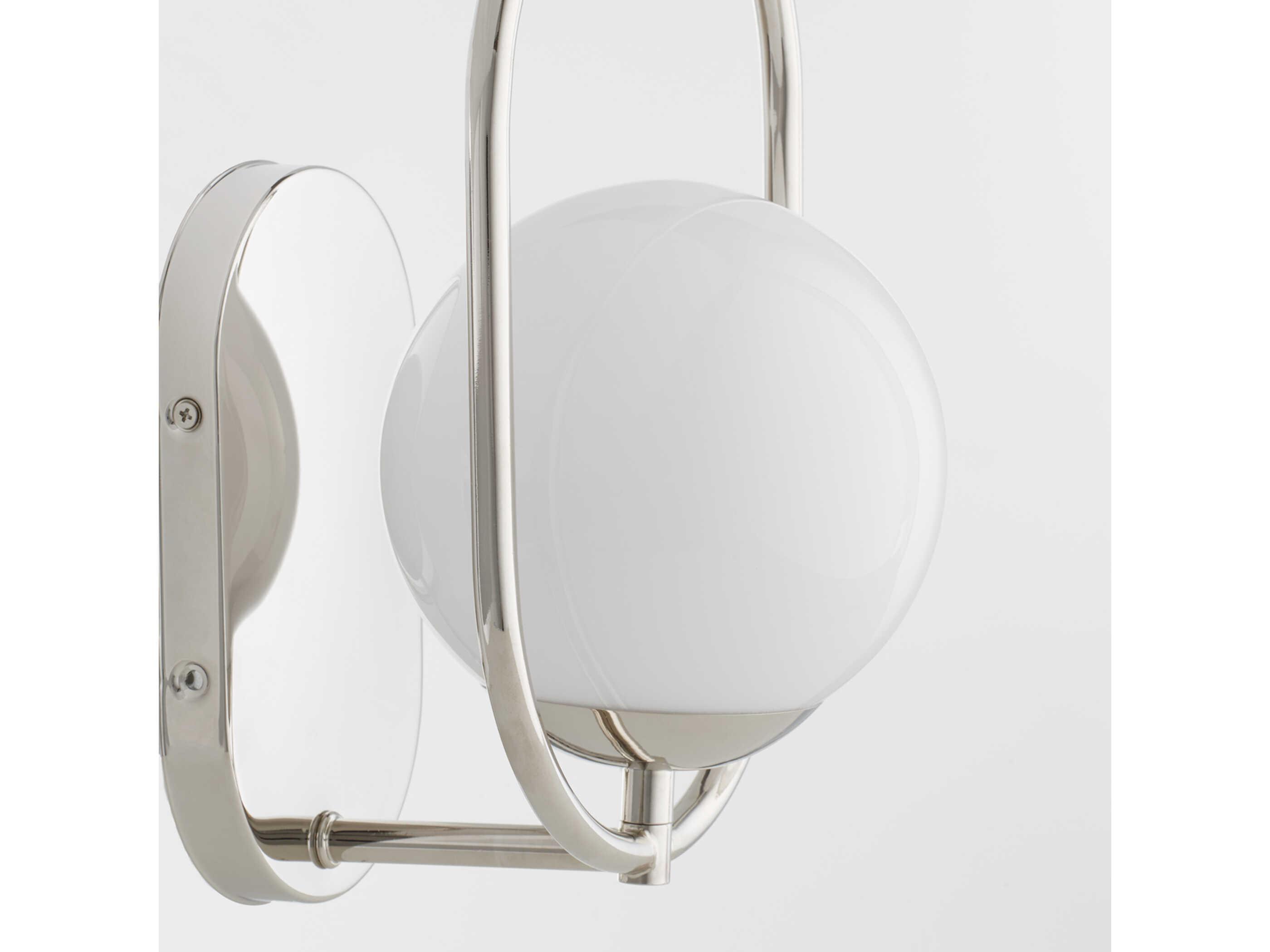 Quorum Belmont 1-Light Polished Nickel Wall Sconce