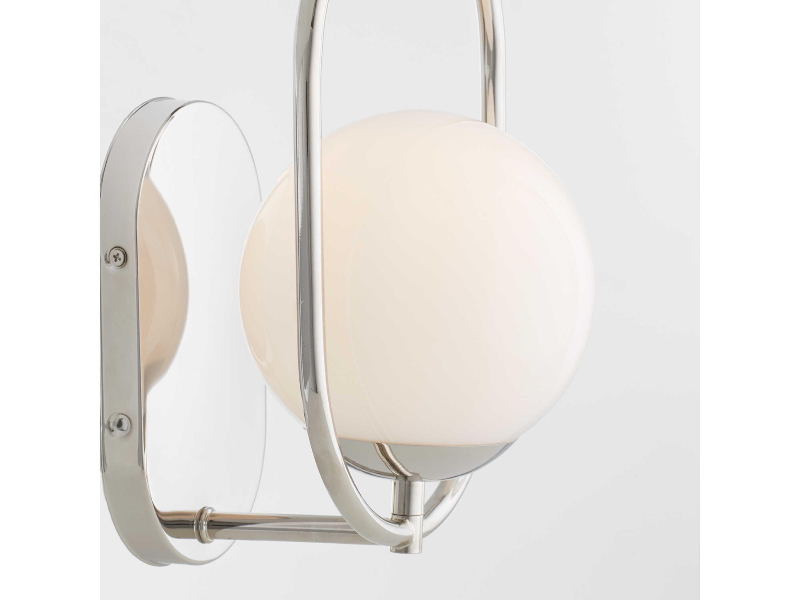 Quorum Belmont 1-Light Polished Nickel Wall Sconce