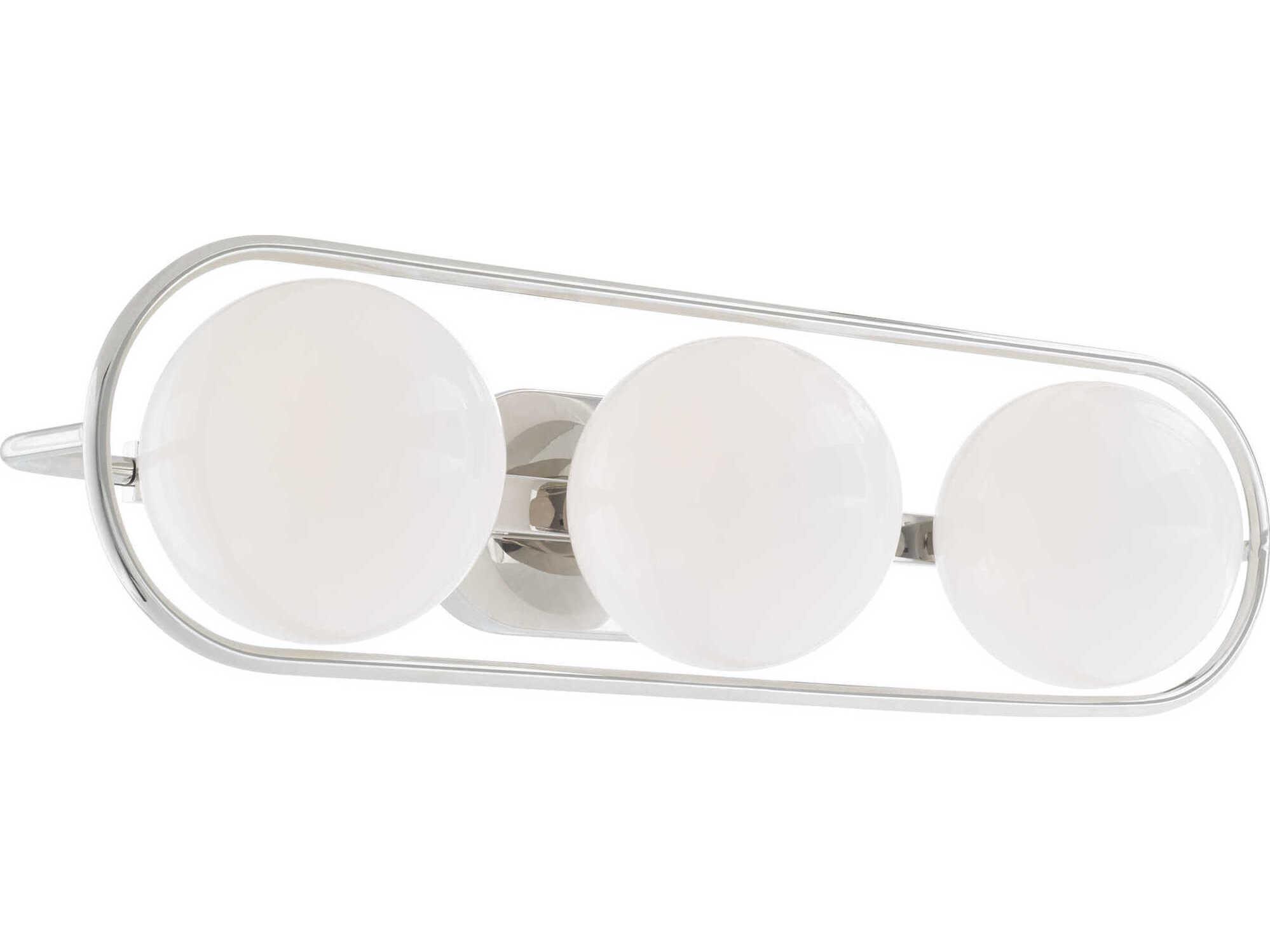 Quorum Belmont 3-Light Polished Nickel Vanity Light