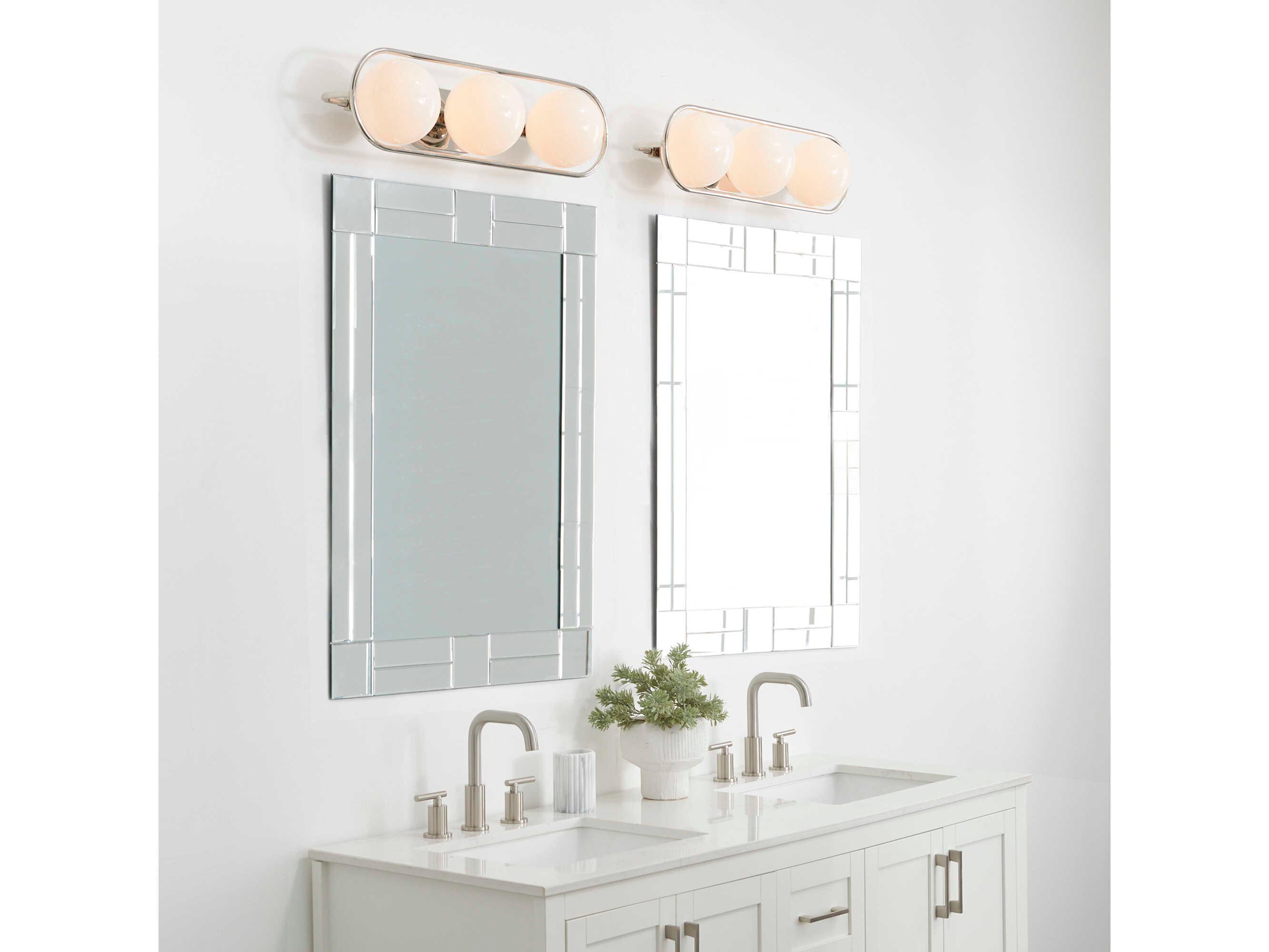 Quorum Belmont 3-Light Polished Nickel Vanity Light