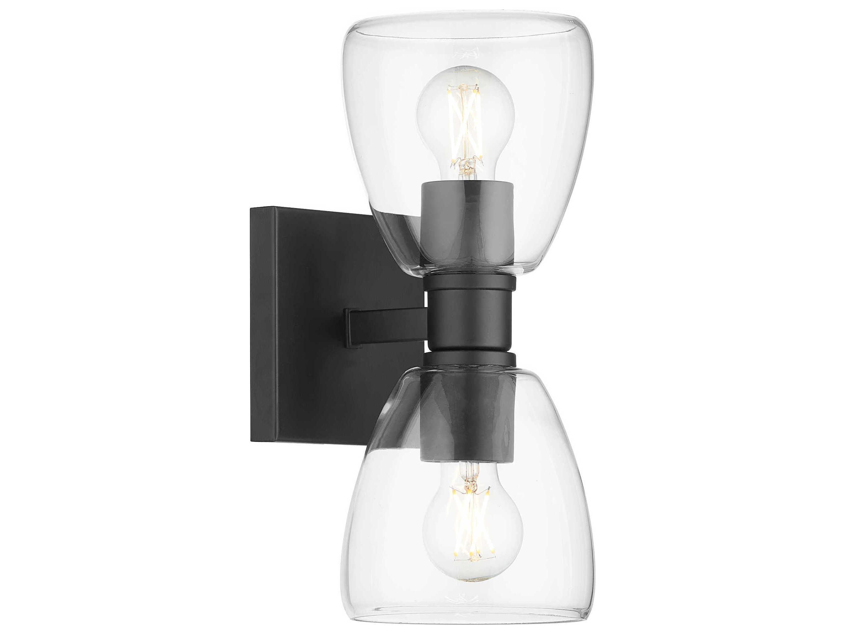 Quorum Relo 2-Light Matte Black Vanity Light