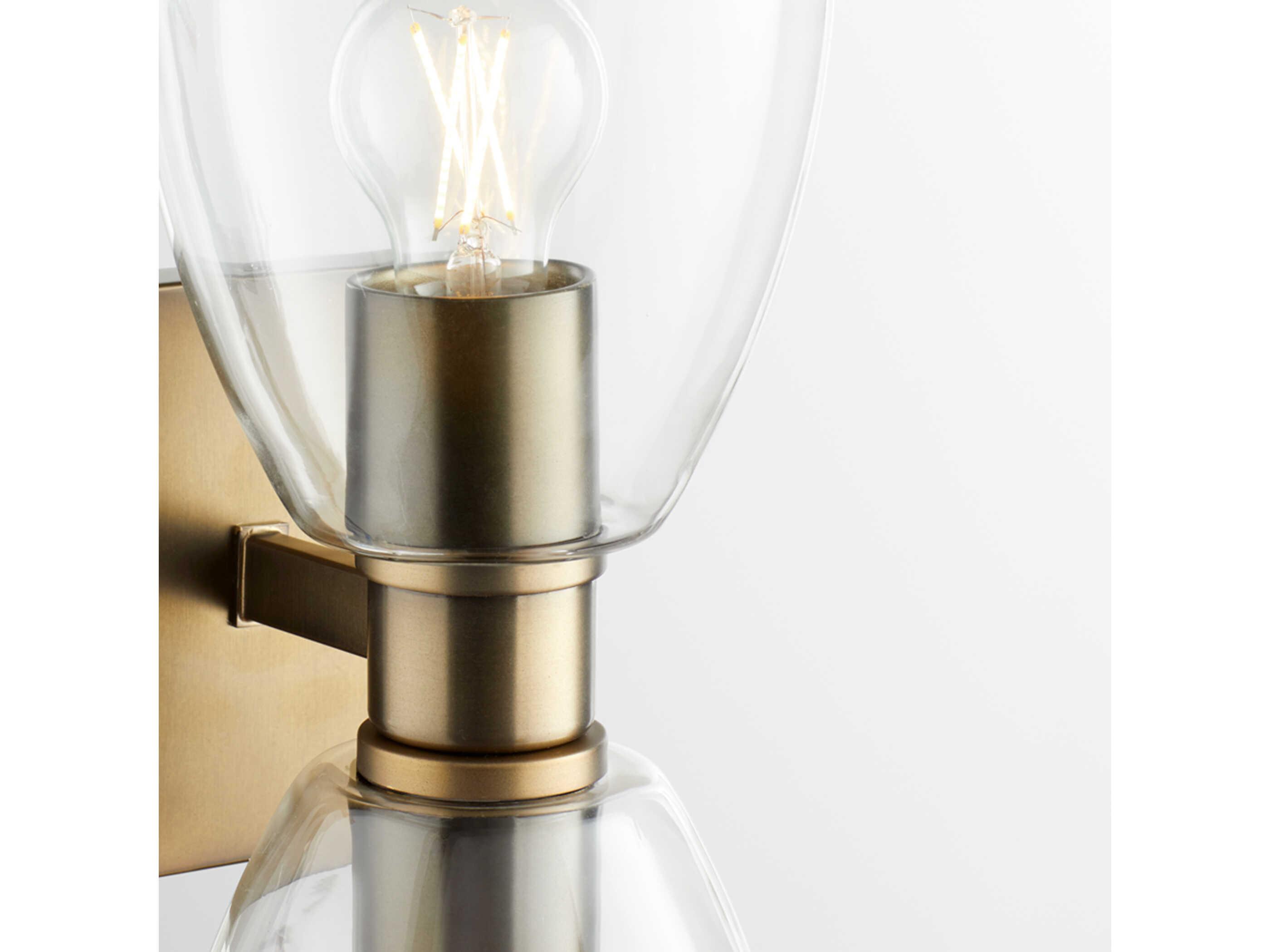 Quorum Relo 2-Light Dark Brass Vanity Light