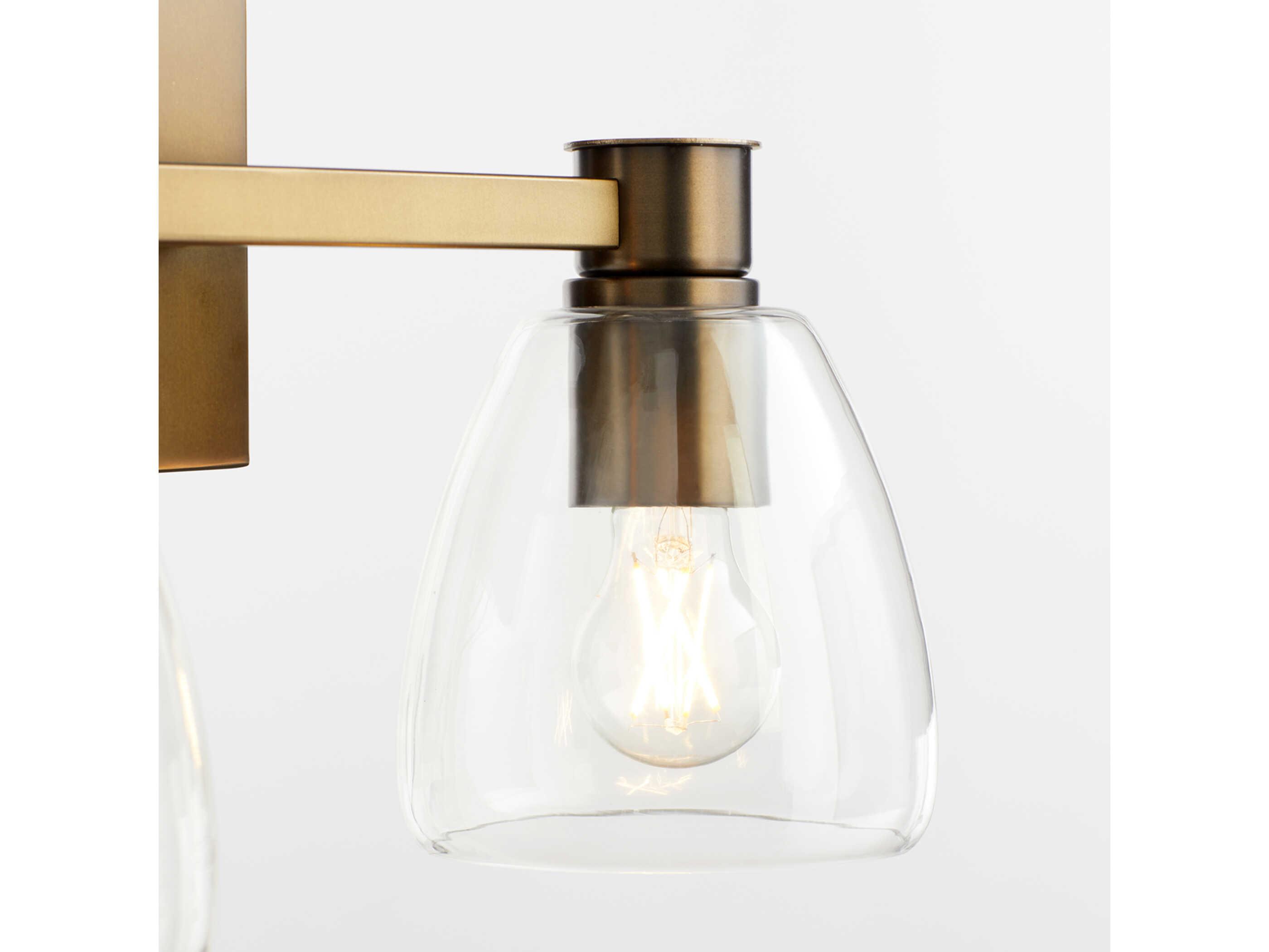 Quorum Relo 2-Light Dark Brass Vanity Light