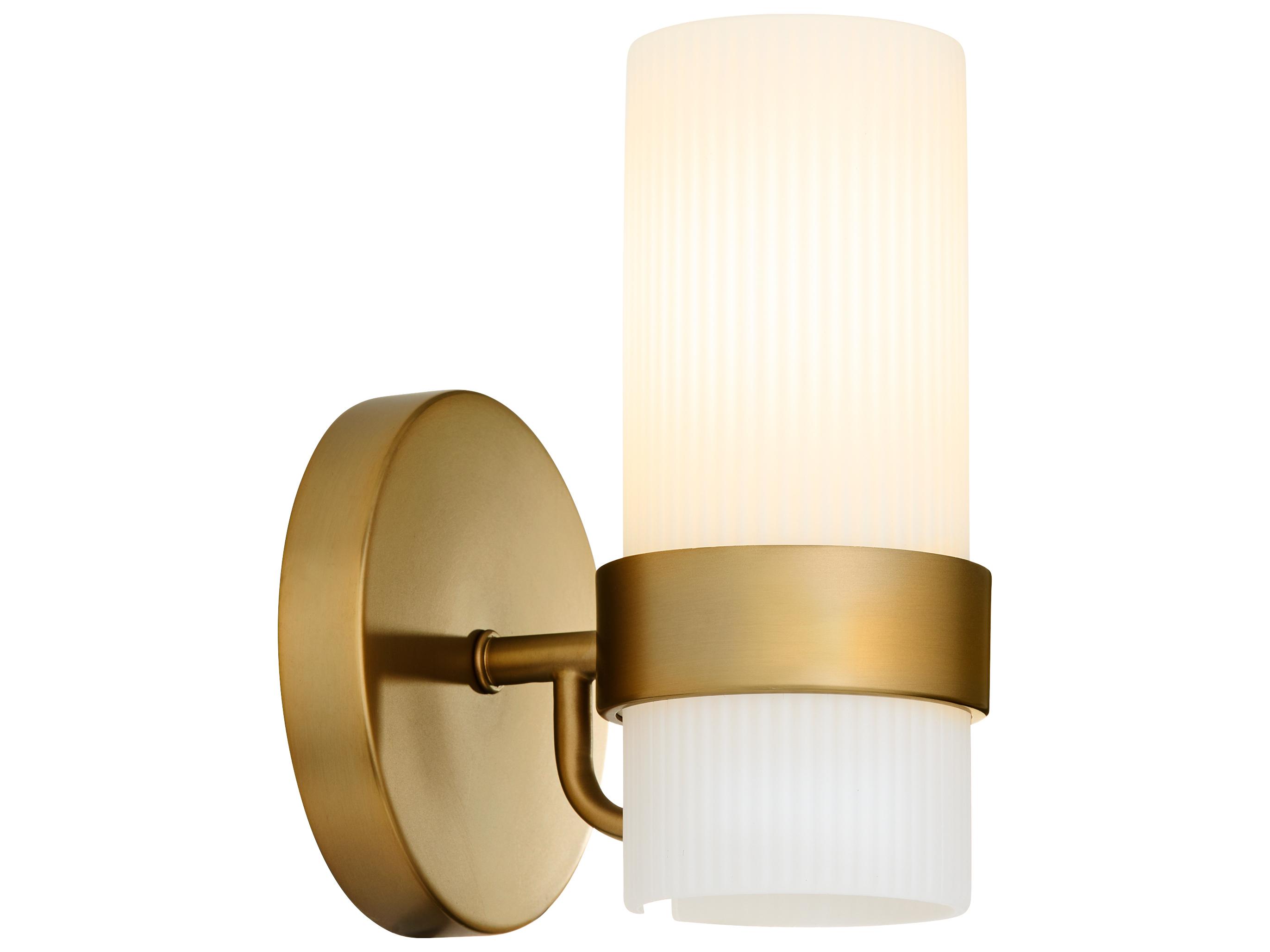 Quorum Sojourn 1-Light Brushed Brass Wall Sconce