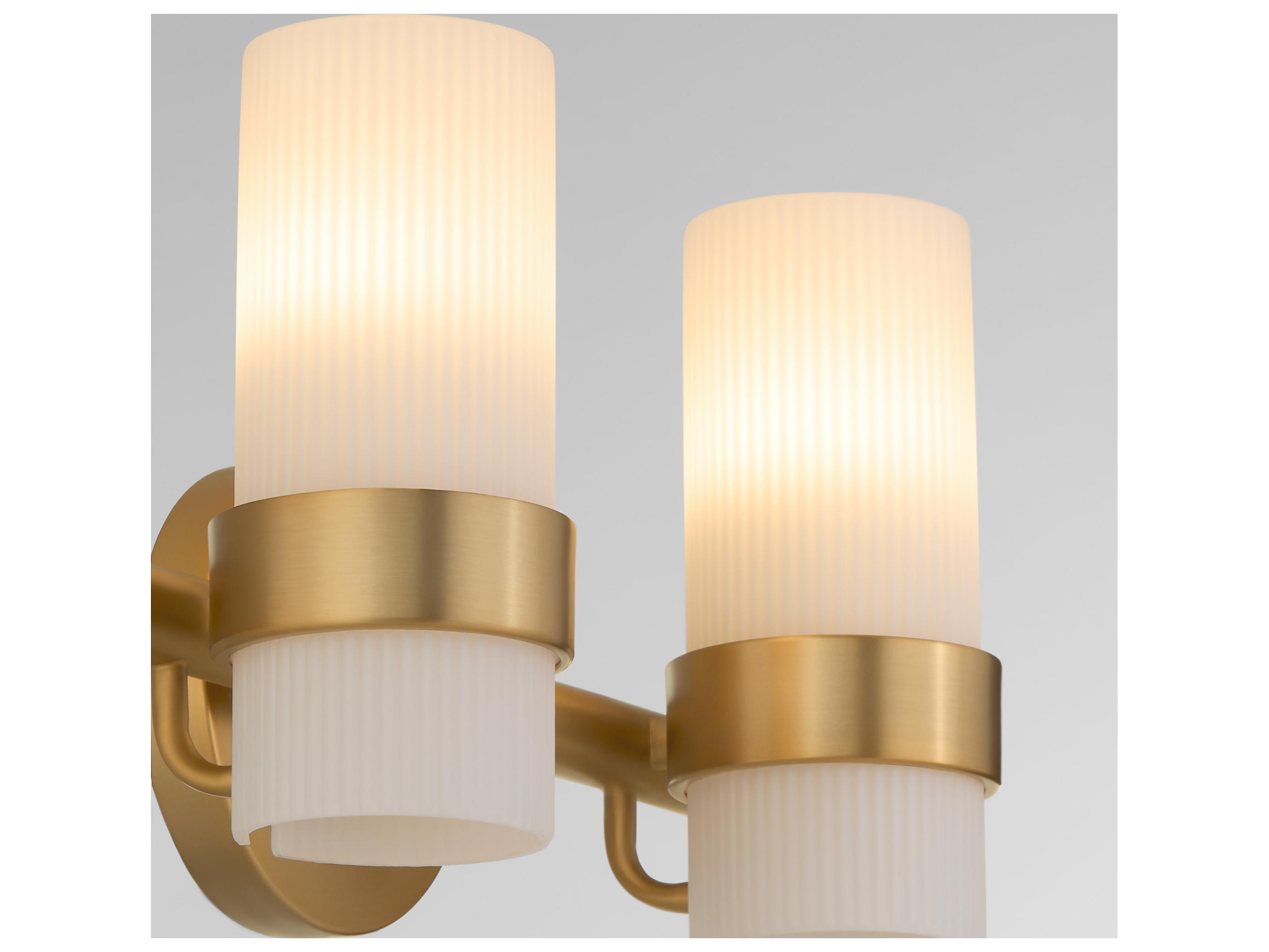 Quorum Sojourn 2-Light Brushed Brass Vanity Light