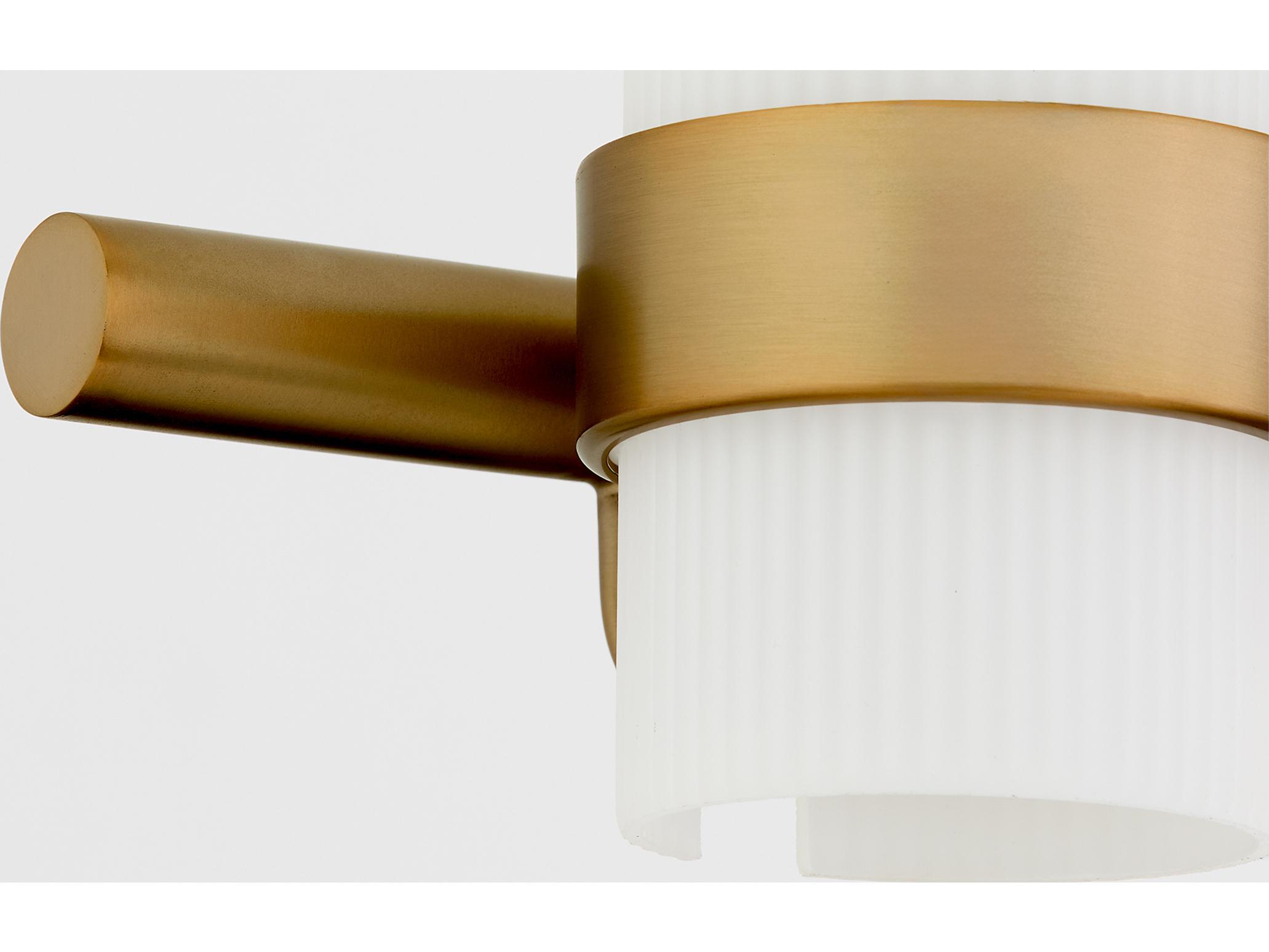 Quorum Sojourn 3-Light Brushed Brass Vanity Light