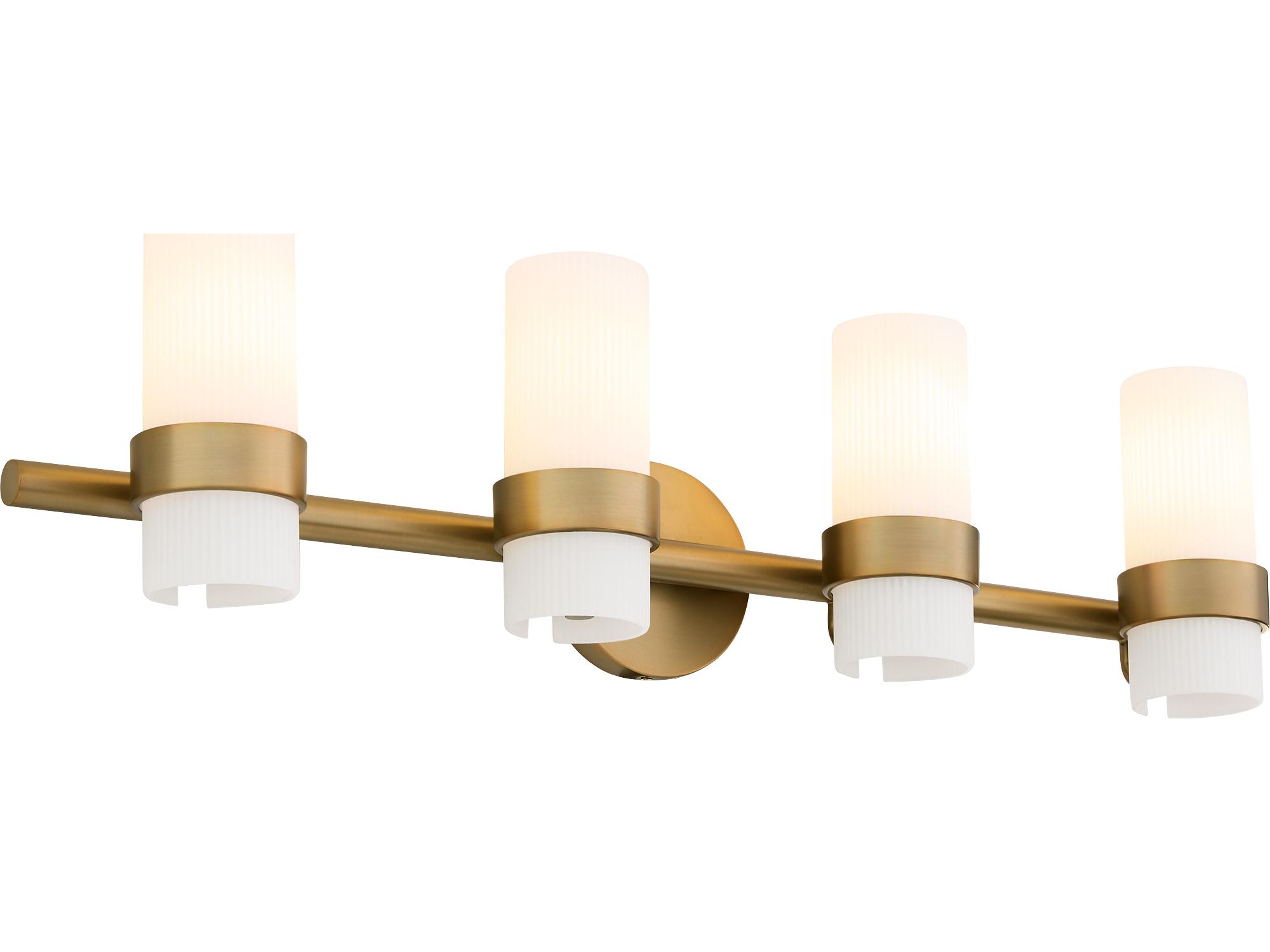 Quorum Sojourn 4-Light Brushed Brass Vanity Light