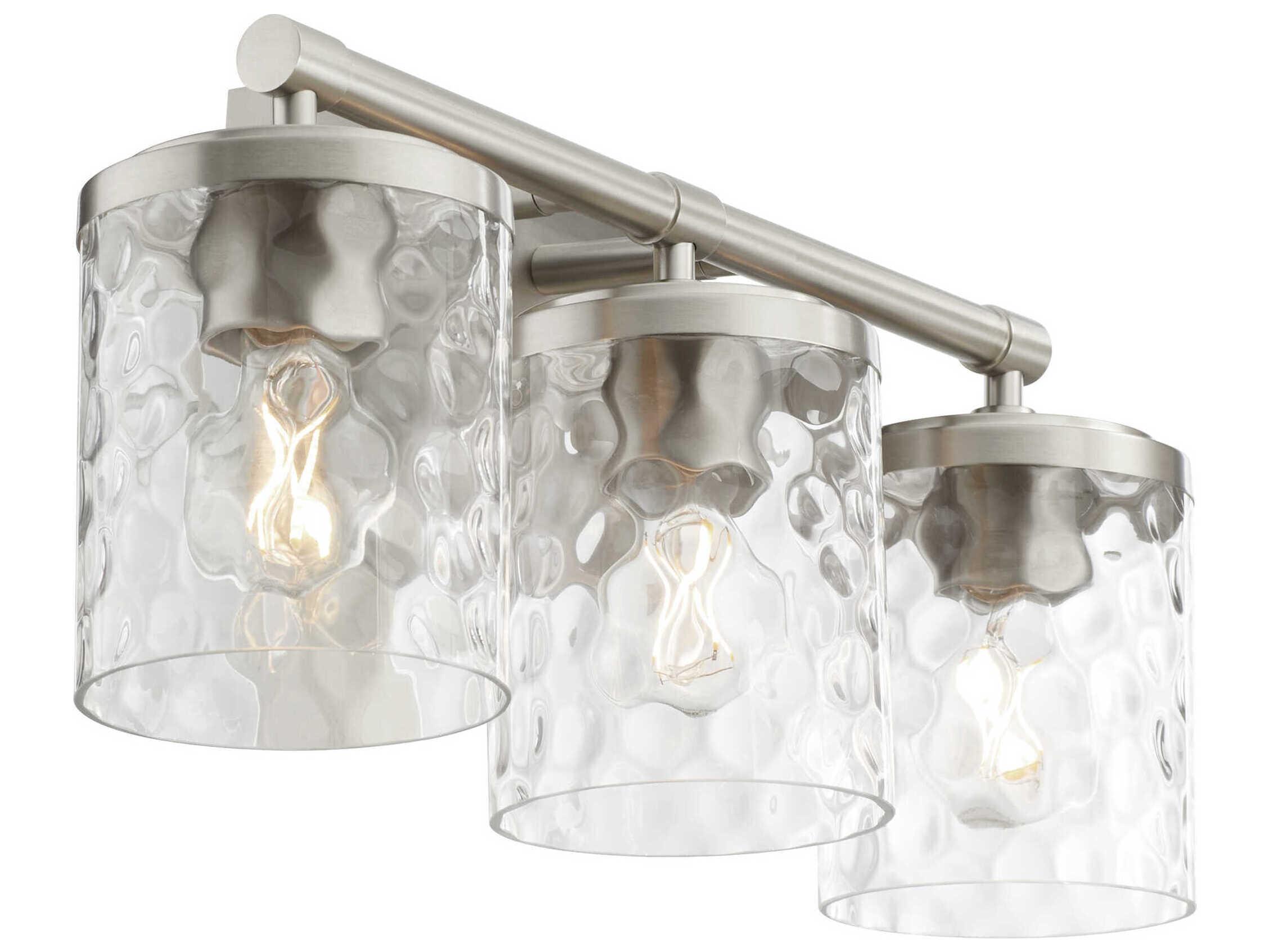 Quorum Starky 3-Light Satin Nickel Vanity Light