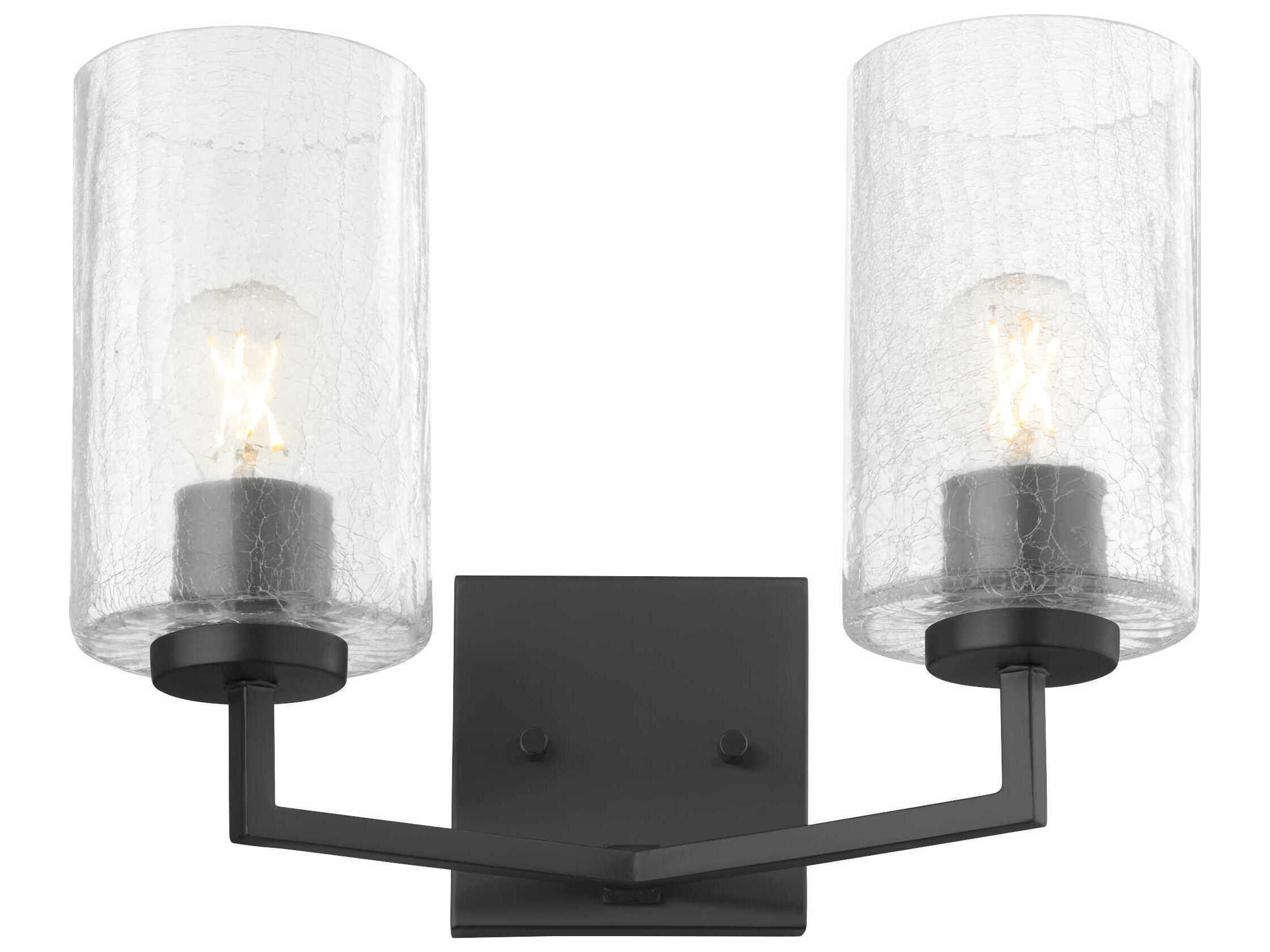 Quorum Merrick 2-Light Matte Black Vanity Light