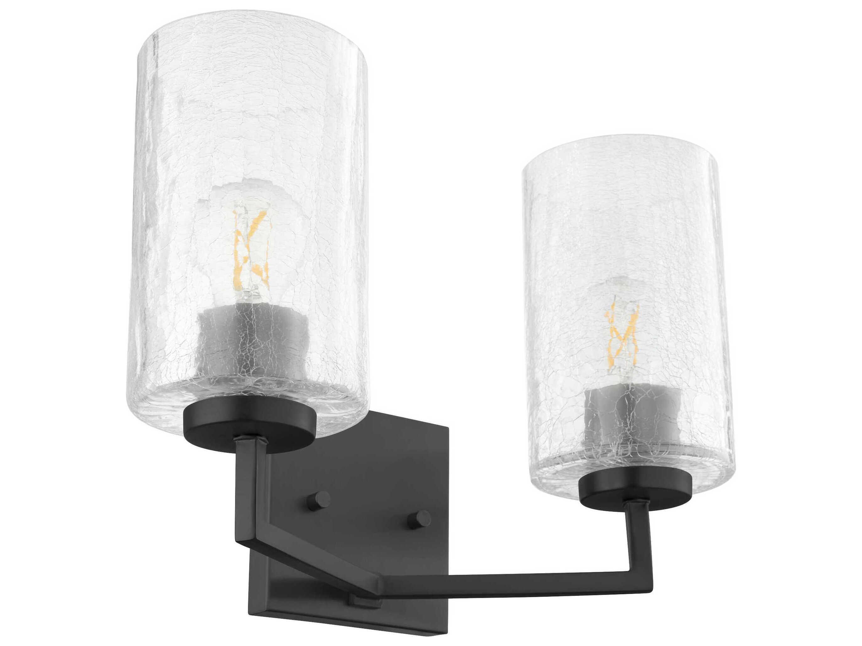 Quorum Merrick 2-Light Matte Black Vanity Light
