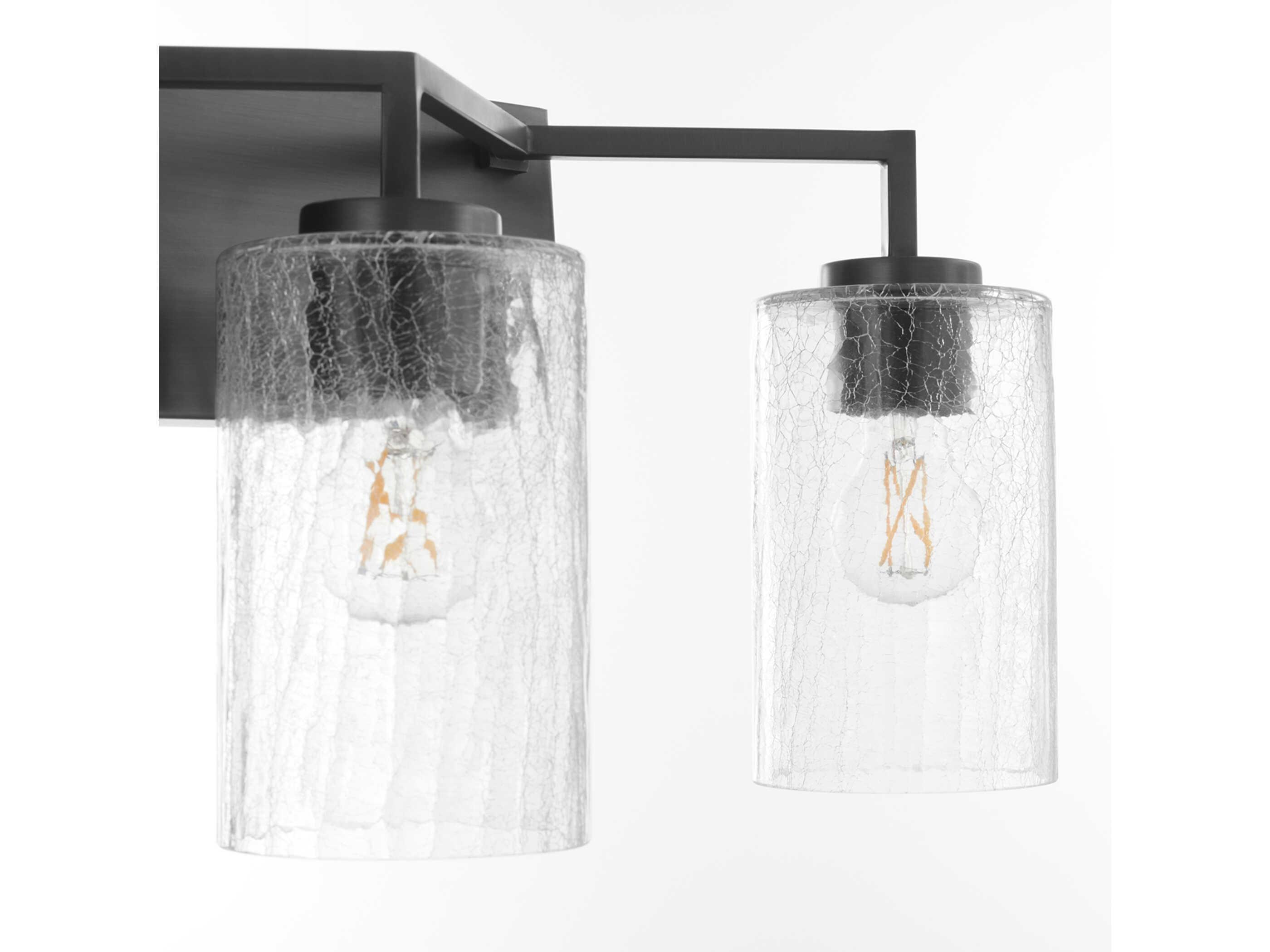 Quorum Merrick 4-Light Matte Black Vanity Light