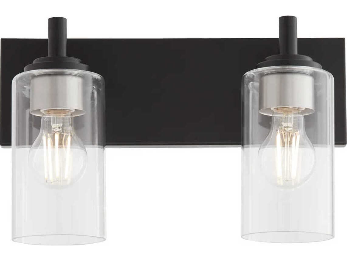 Quorum Fallstaff 2-Light Matte Black Vanity Light